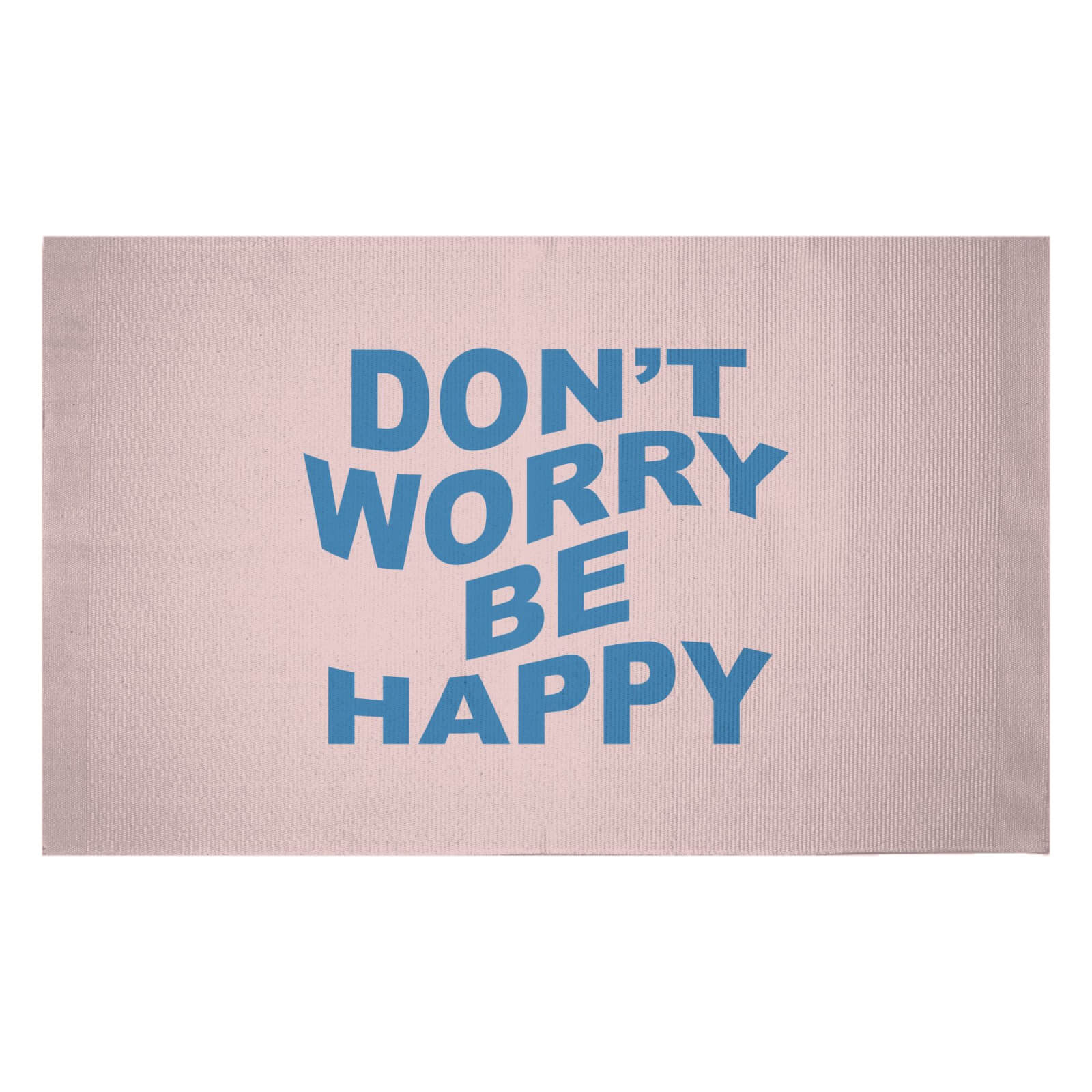 Don't Worry Be Happy Woven Rug - Small