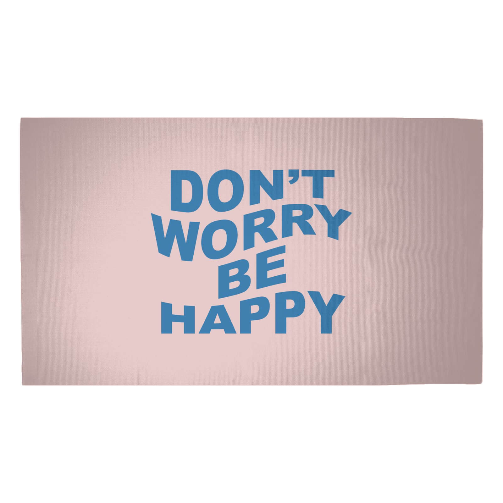 Don't Worry Be Happy Woven Rug - Medium