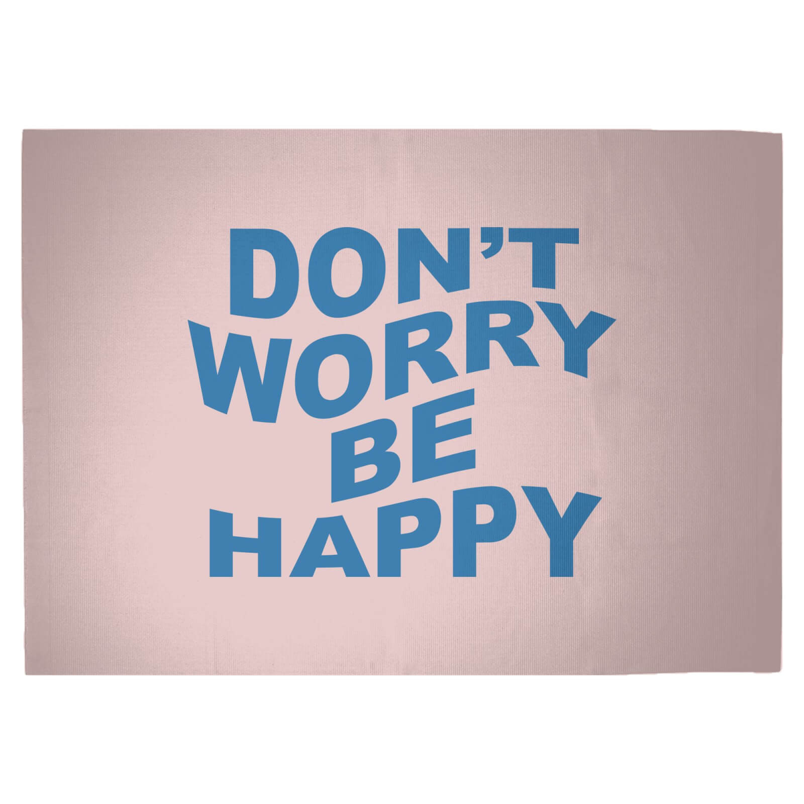 Don't Worry Be Happy Woven Rug - Large