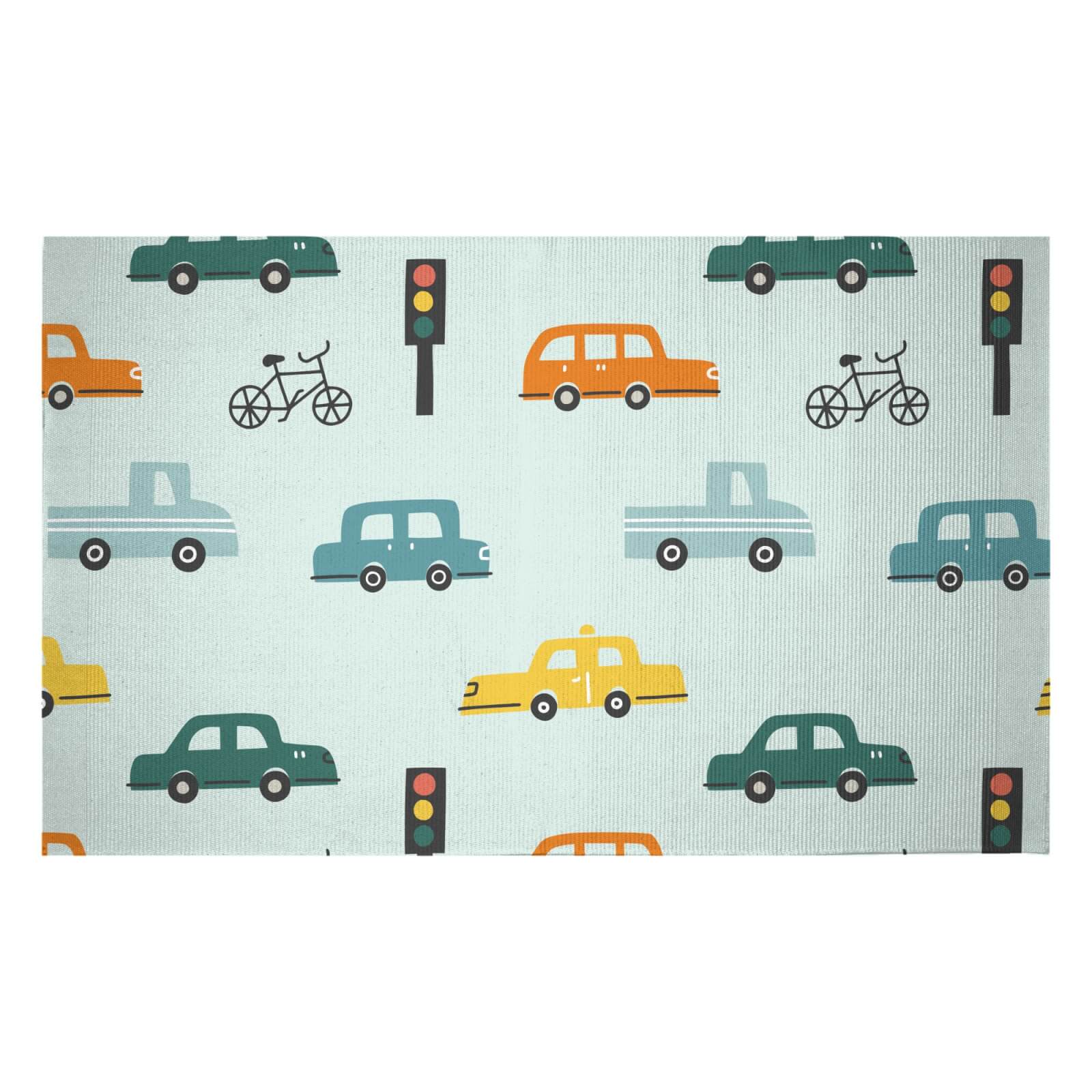 Traffic Pattern Woven Rug - Small