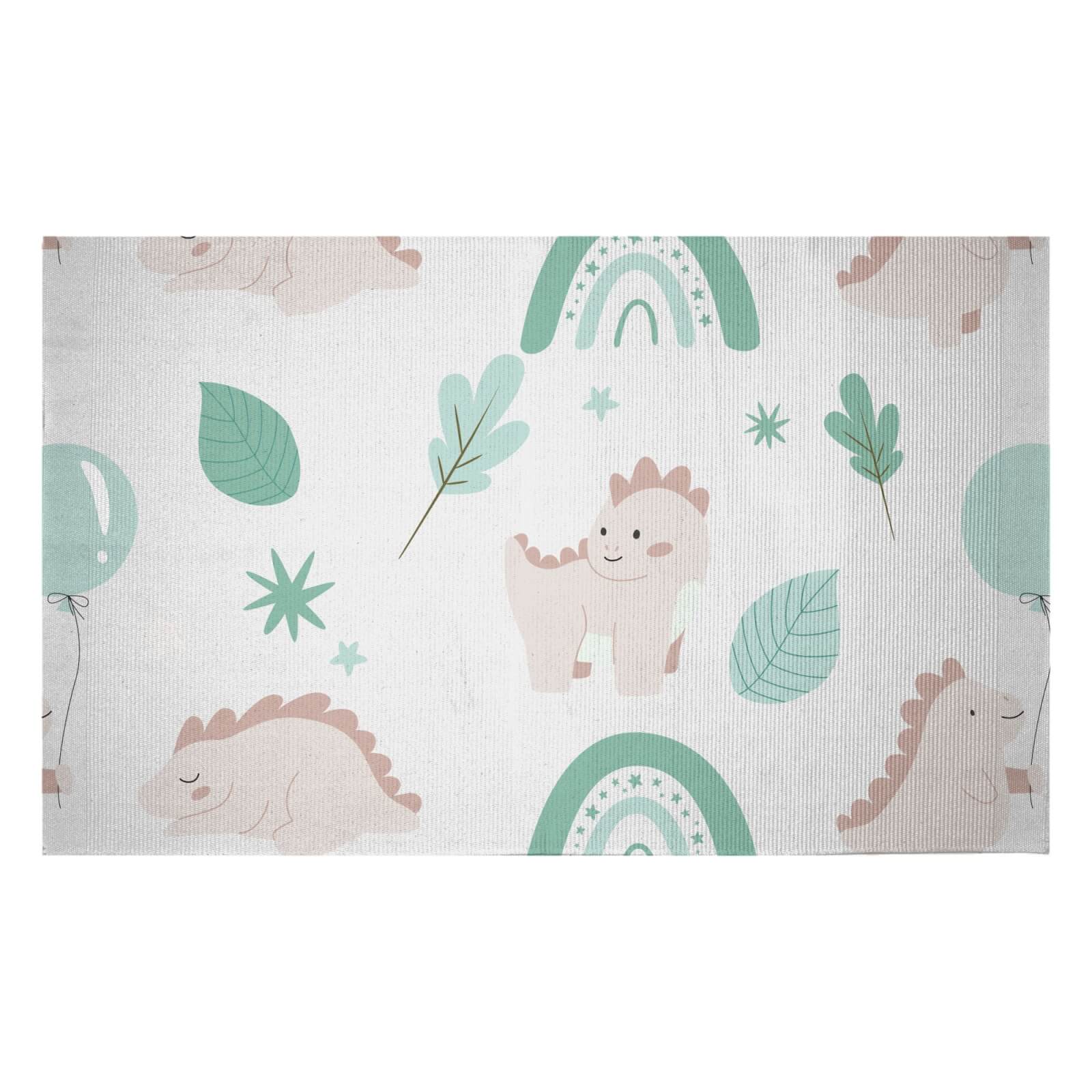 Dusty Pink Dino Woven Rug - Small