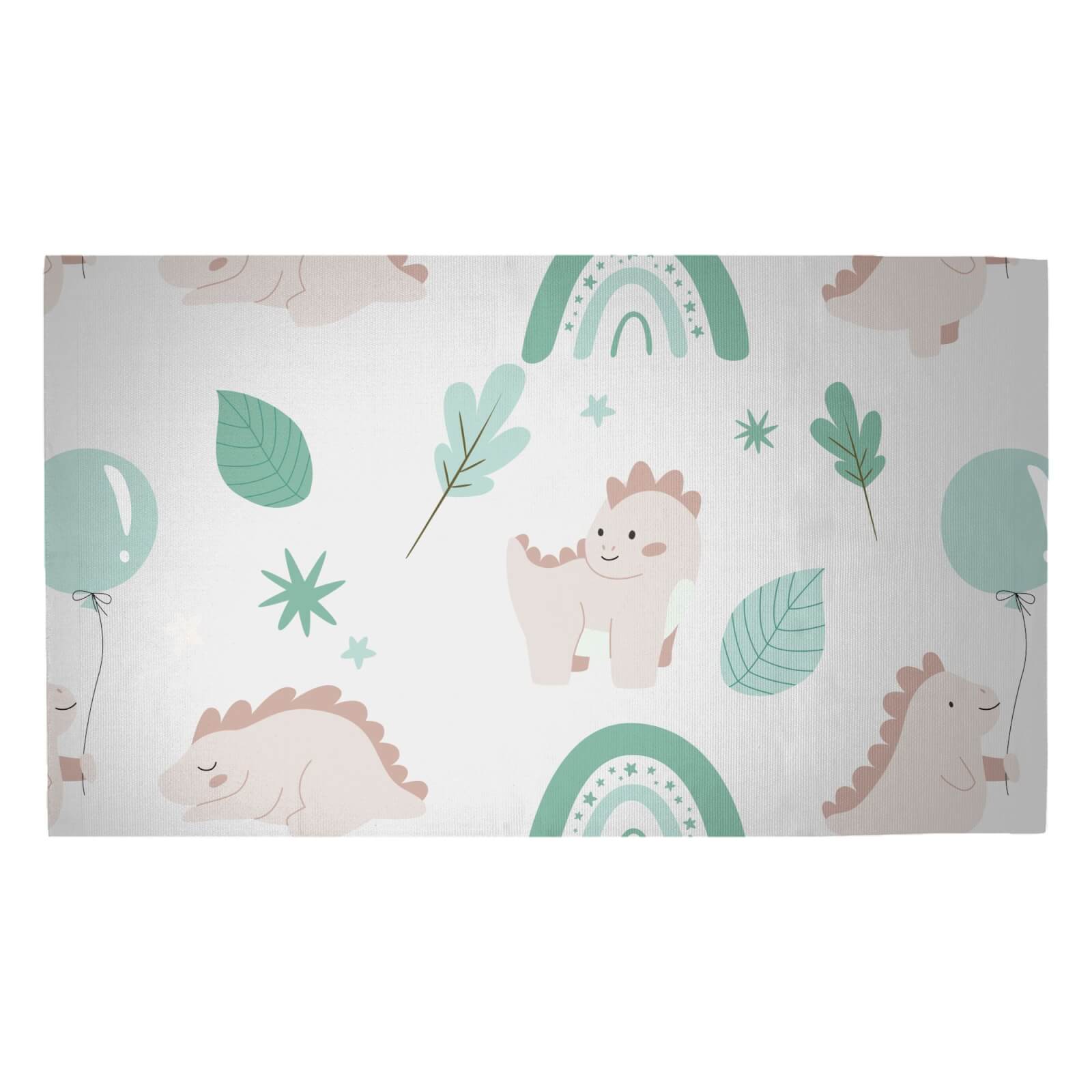 Dusty Pink Dino Woven Rug - Medium