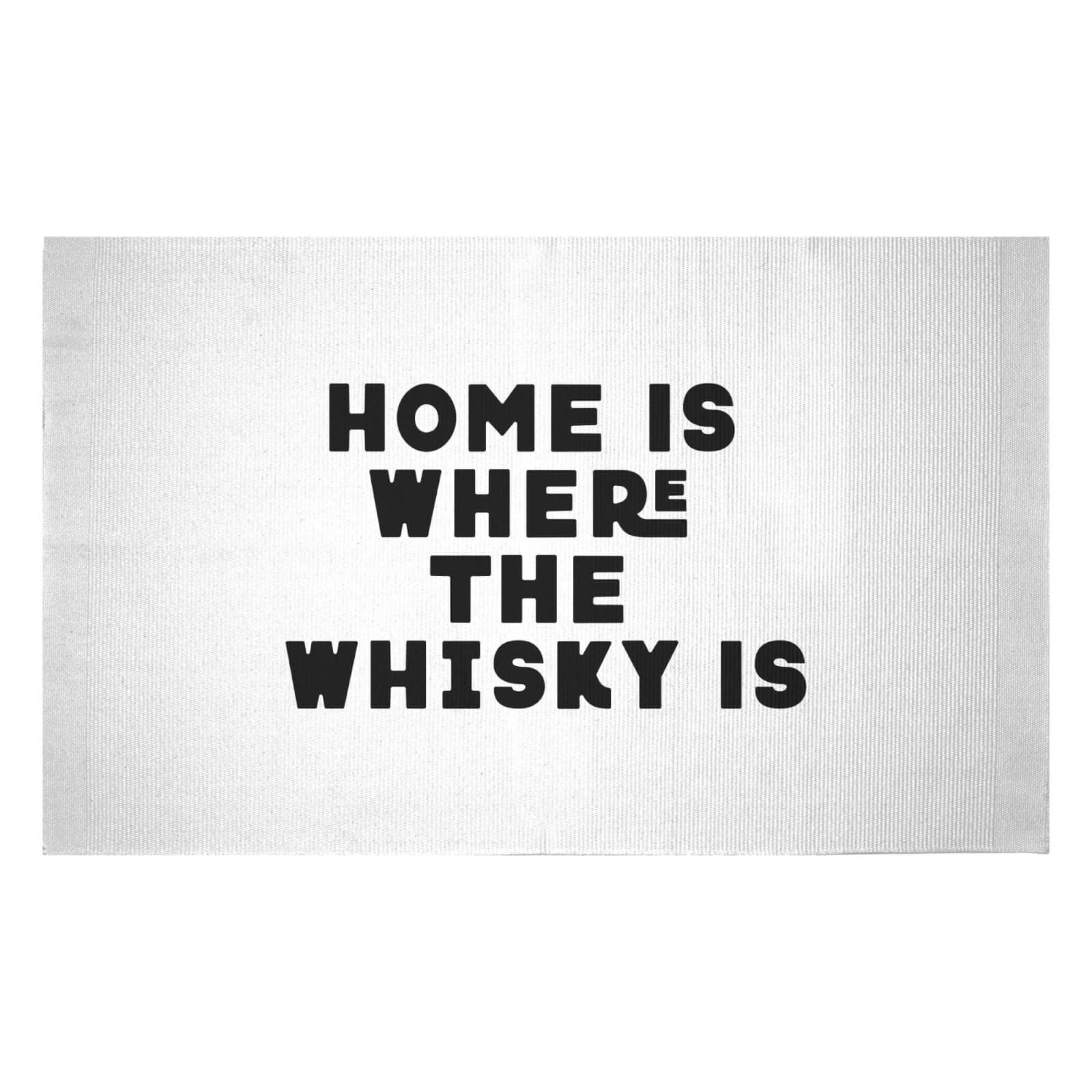 Home Is Where The Whisky Is Woven Rug - Small