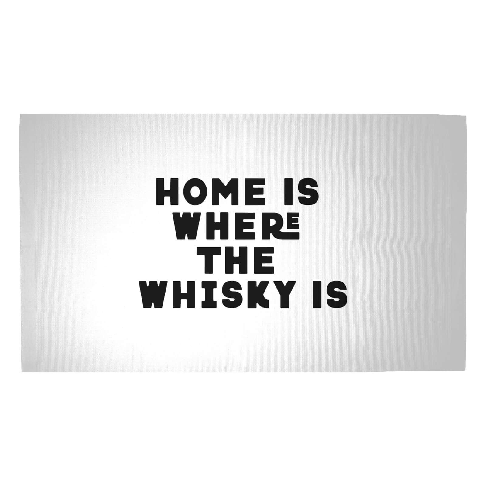 Home Is Where The Whisky Is Woven Rug - Medium