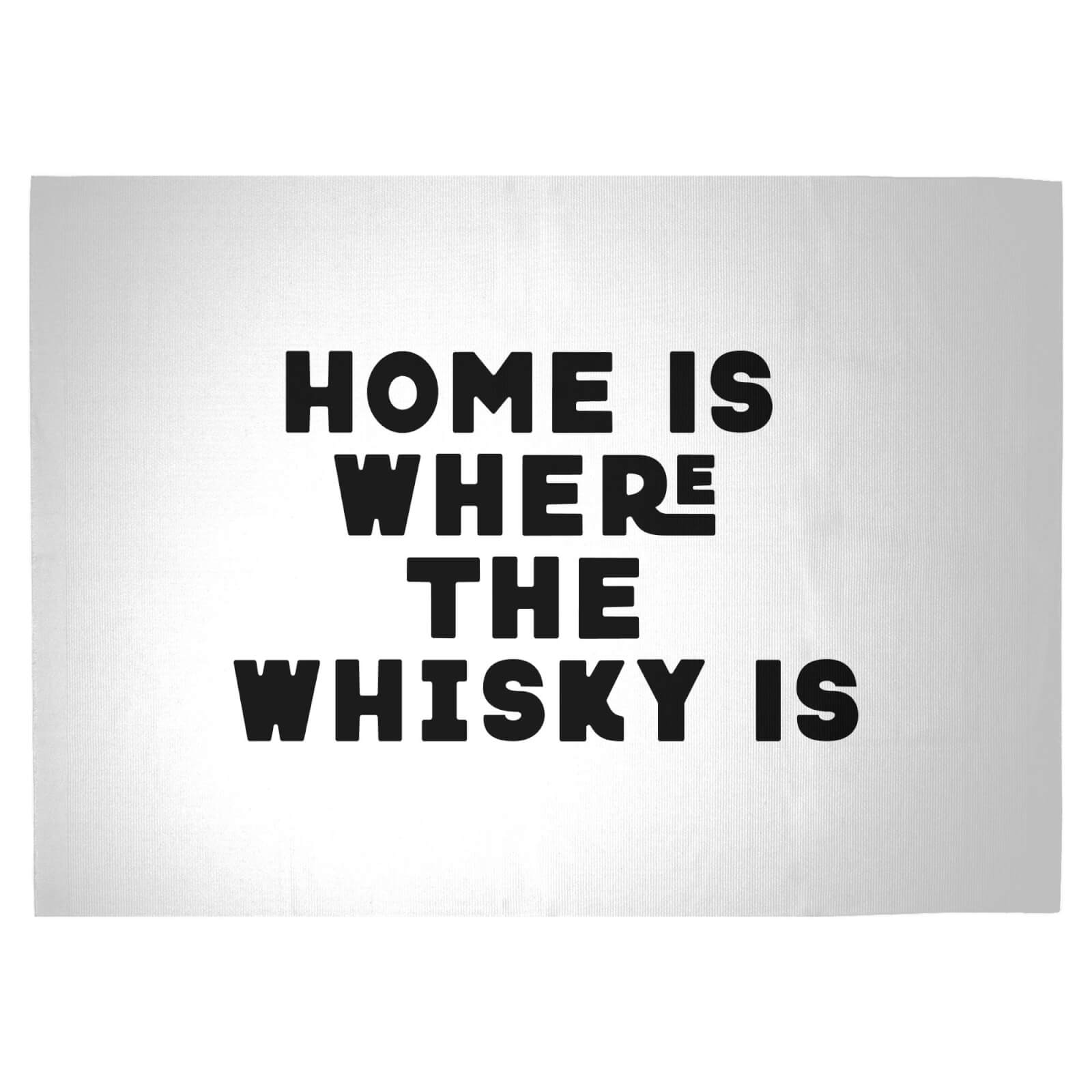 Home Is Where The Whisky Is Woven Rug - Large