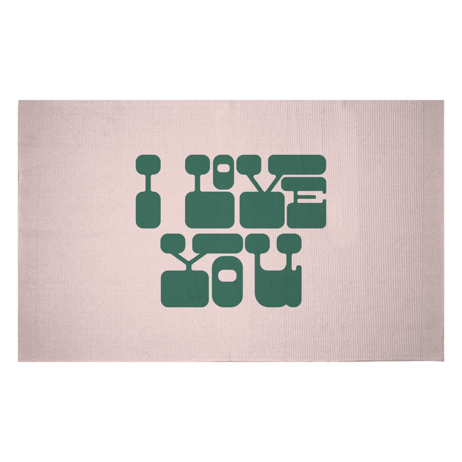 I Love You Woven Rug - Small