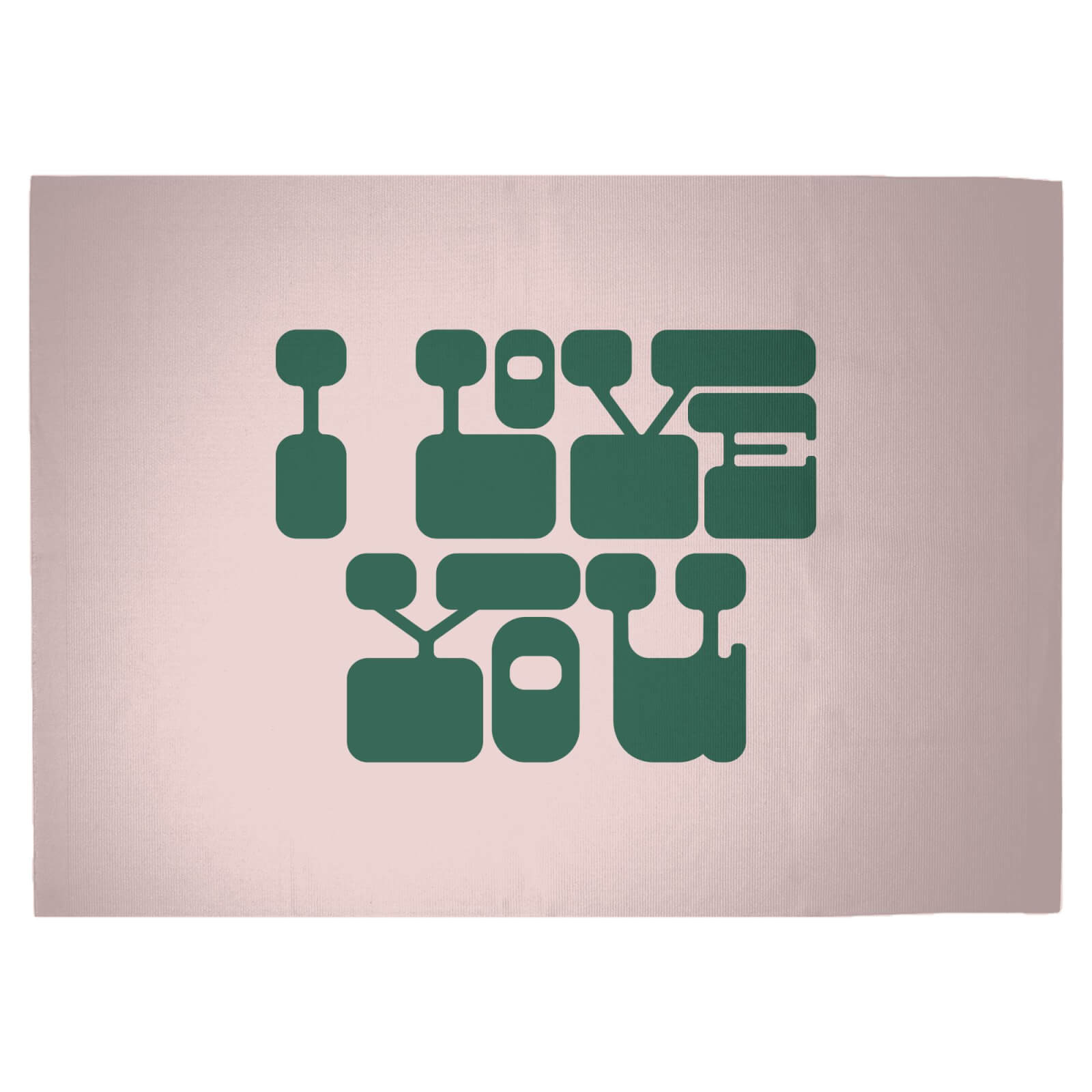 I Love You Woven Rug - Large