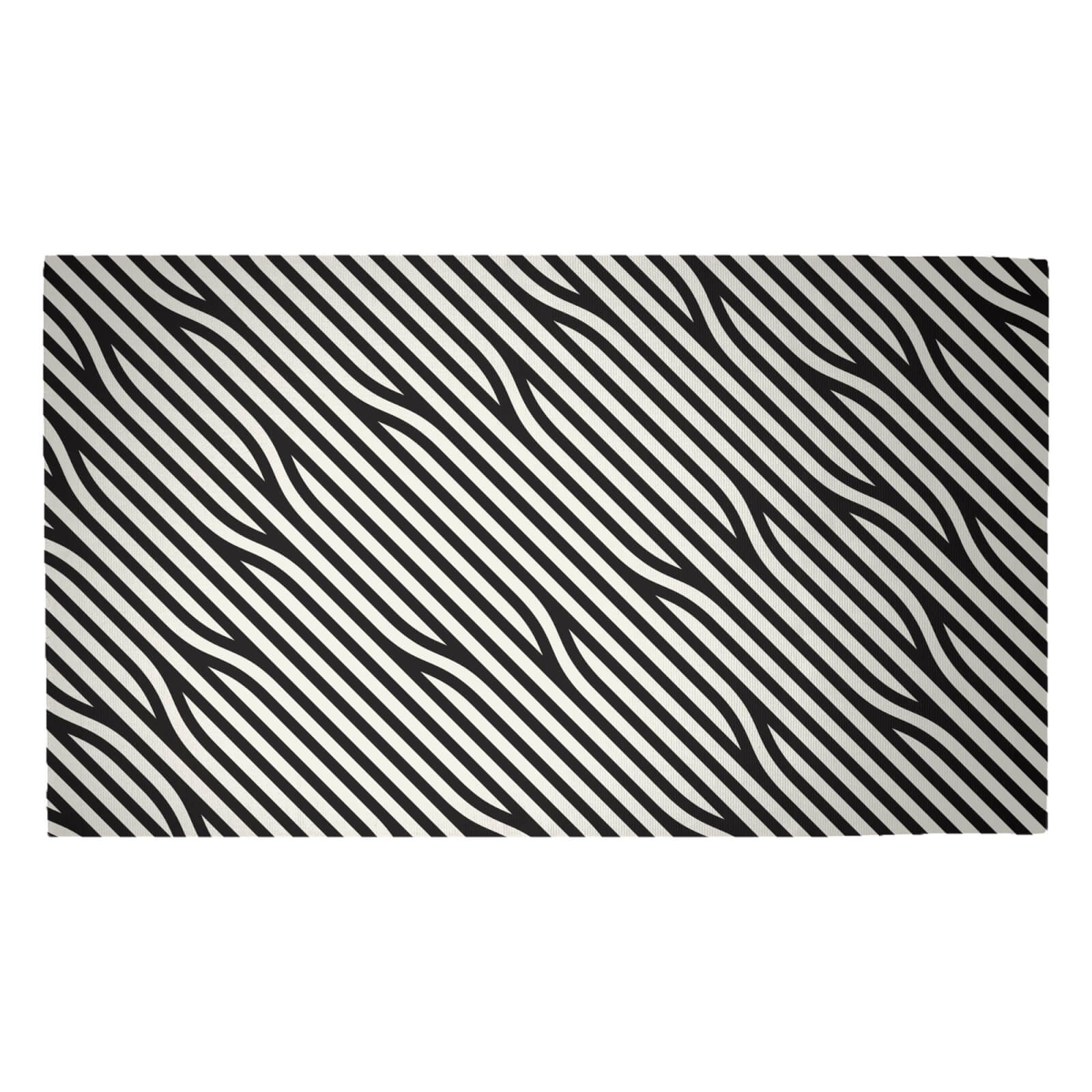 Diagonal Parallels Woven Rug - Medium