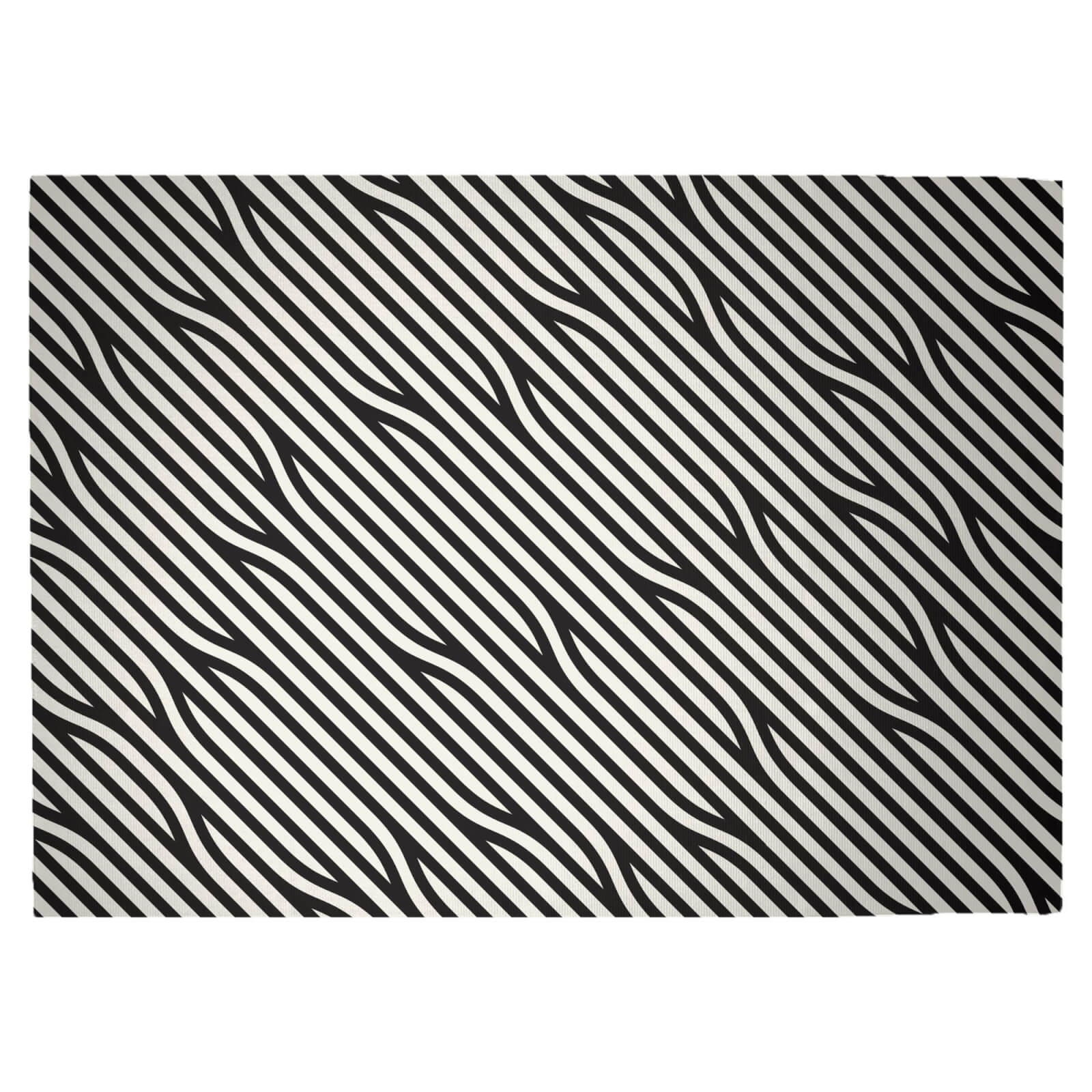 Diagonal Parallels Woven Rug - Large