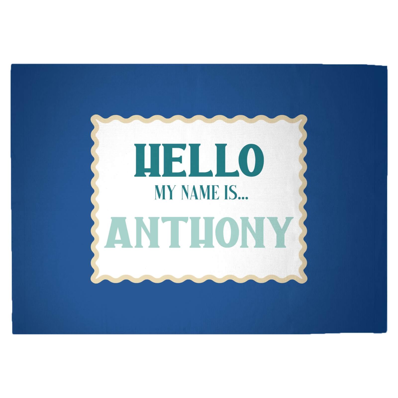 Hello, My Name Is Anthony Woven Rug - Large