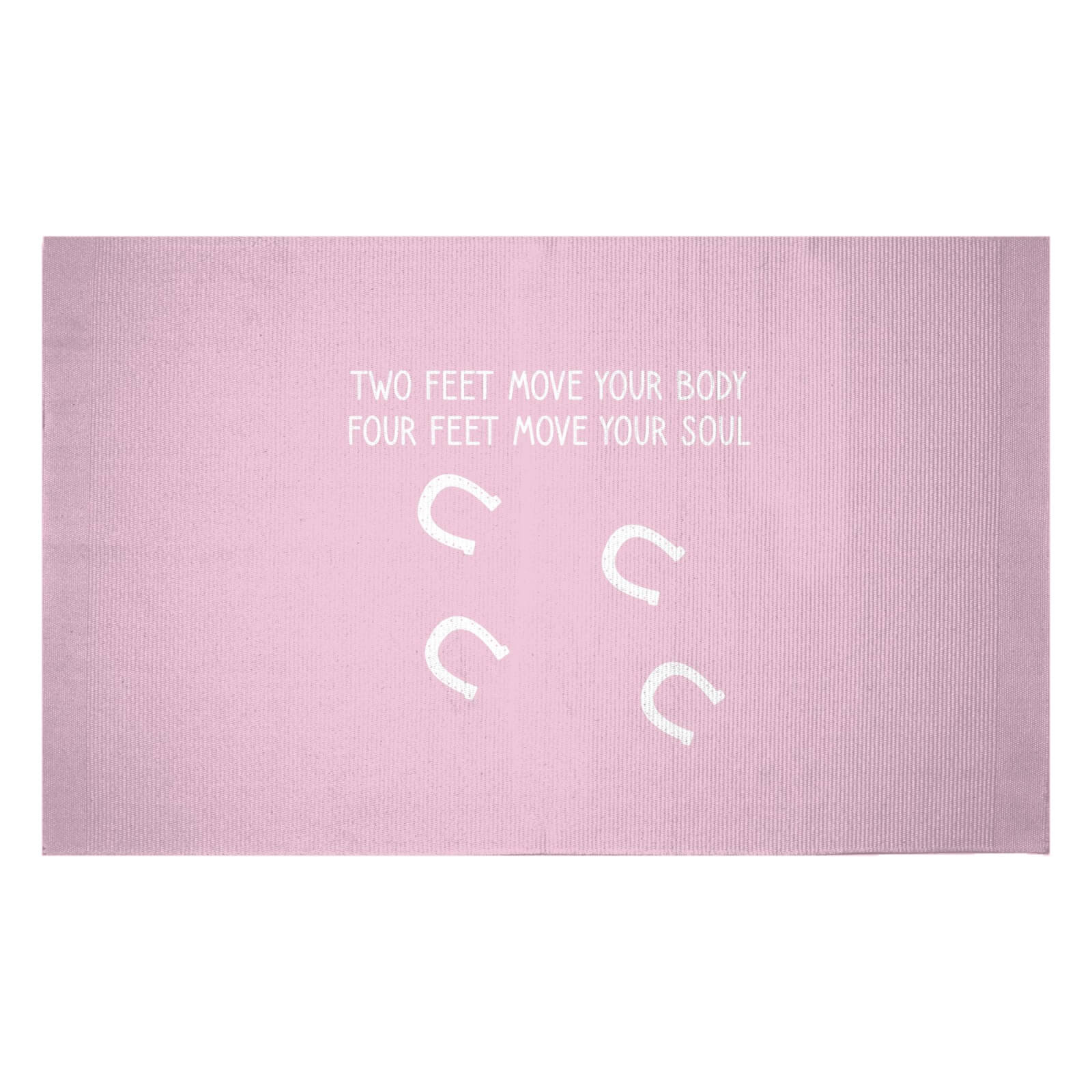 Two Feet Move Your Body Four Feet Move Your Soul Woven Rug - Small