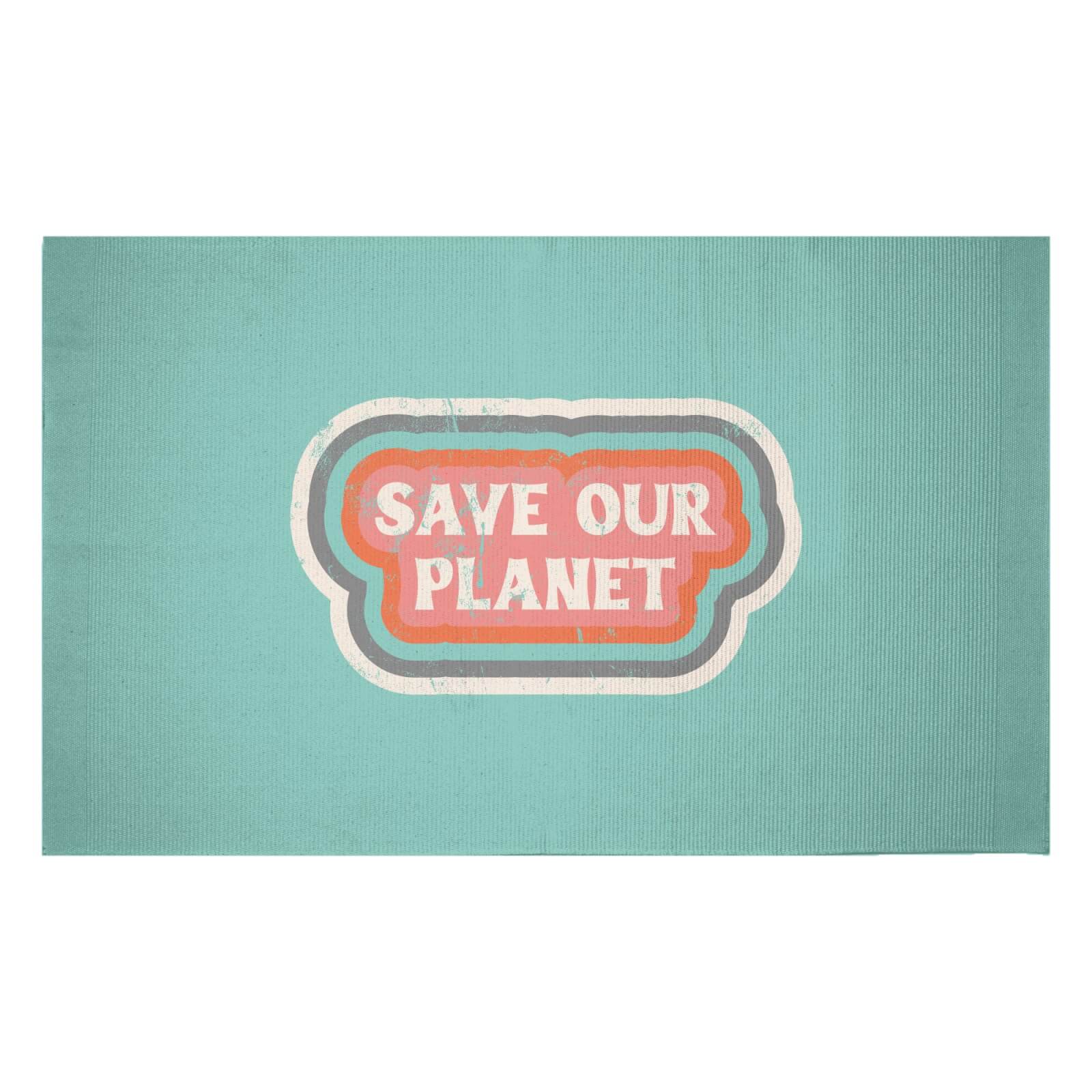 Save Our Planet Woven Rug - Small