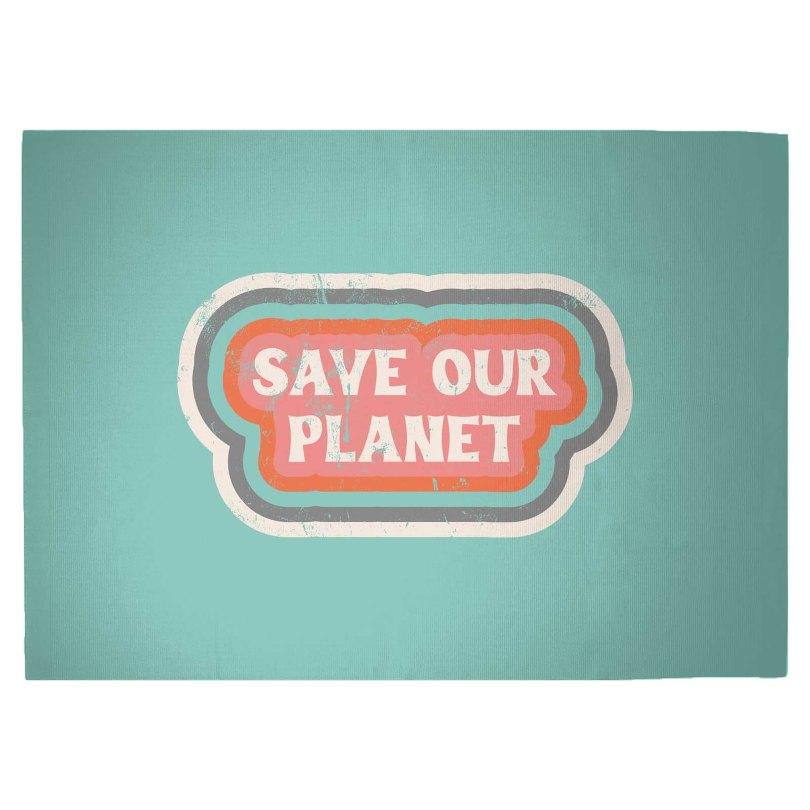 Save Our Planet Woven Rug - Large