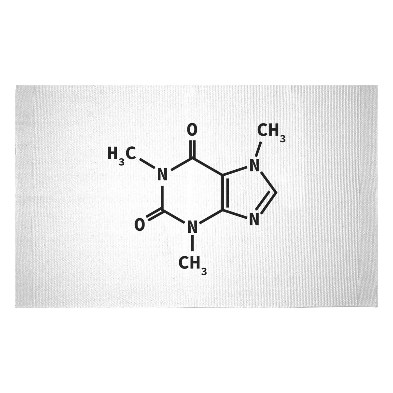 Coffee Molecular Code Woven Rug - Small