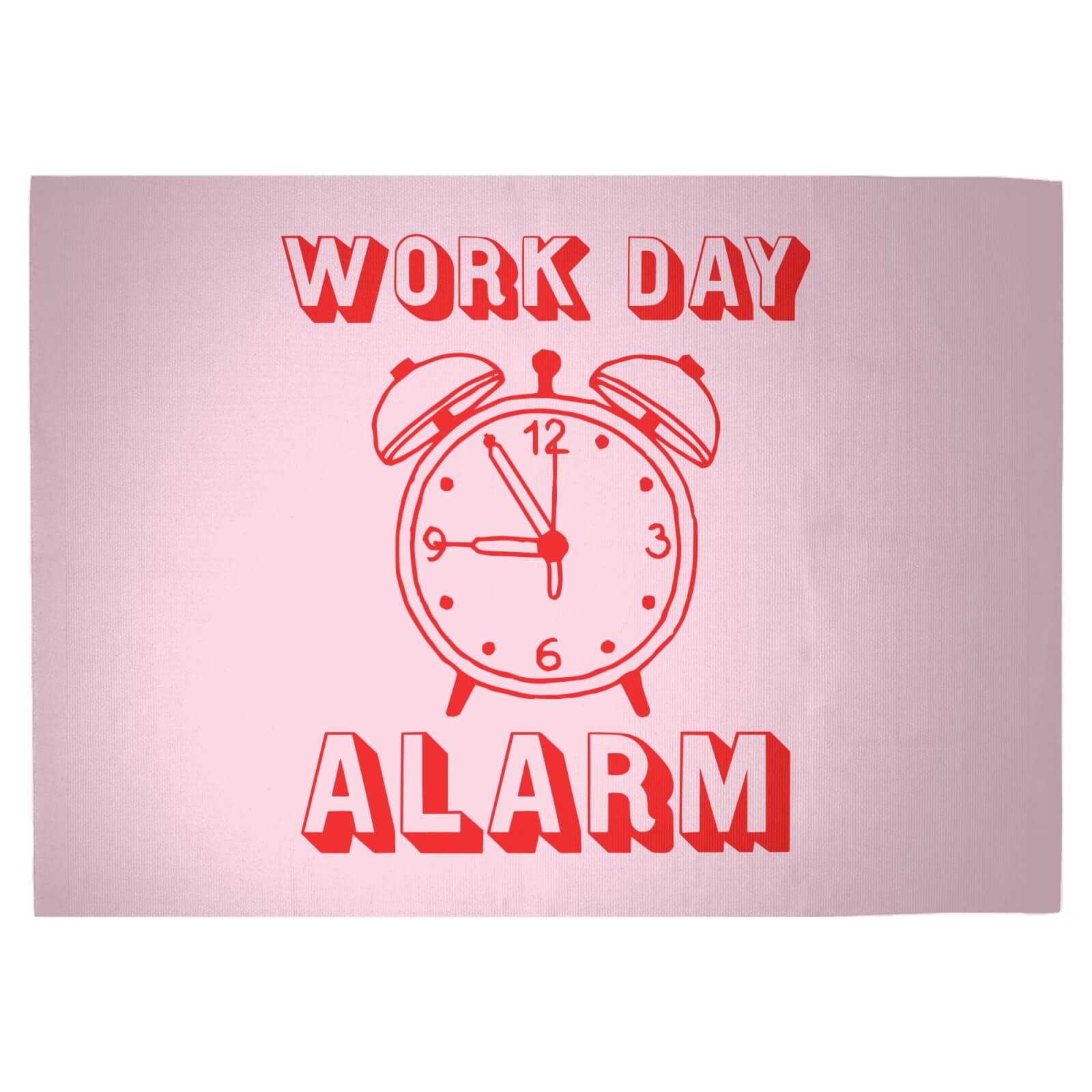 Work Day Alarm Woven Rug - Large