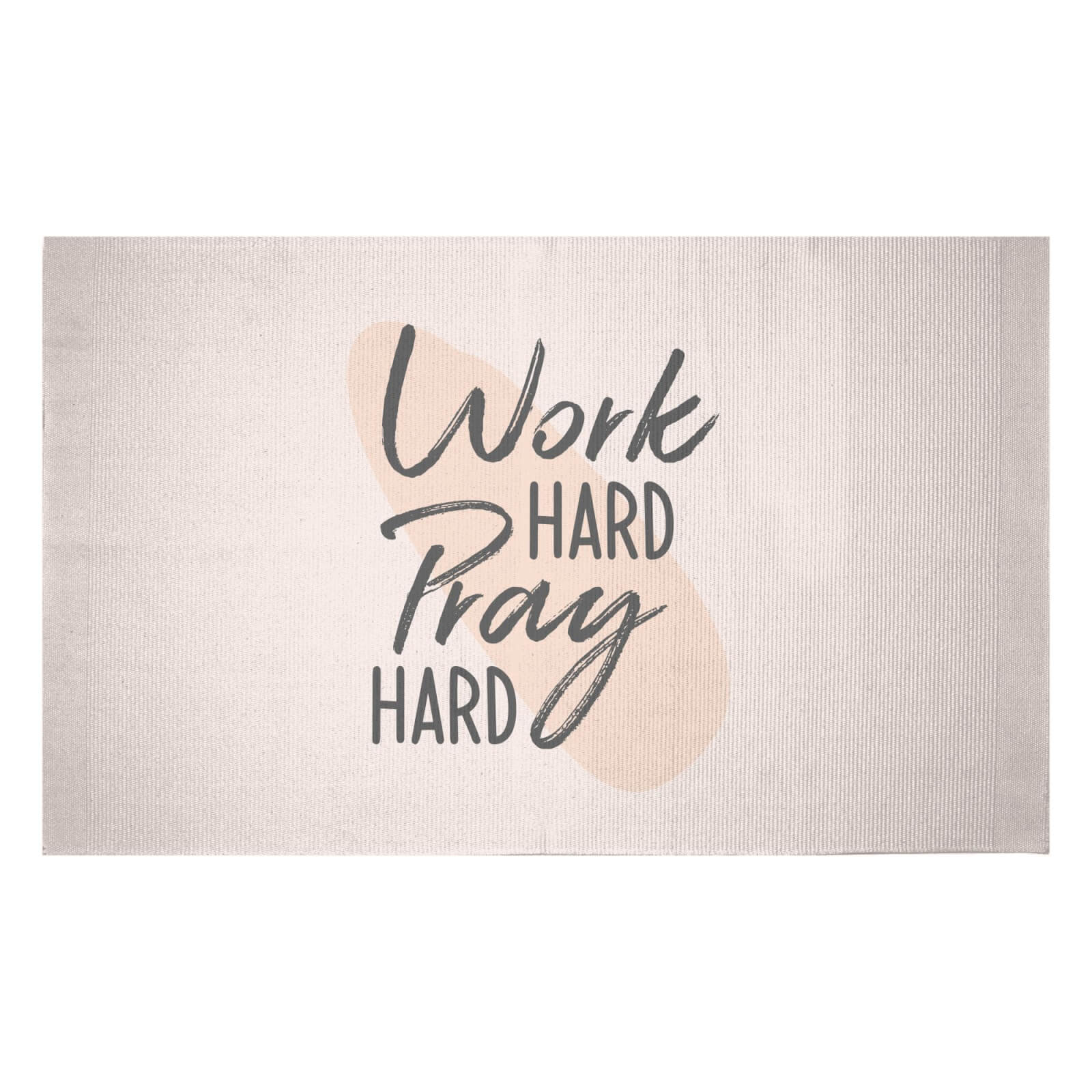 Work Hard Pray Hard Woven Rug - Small