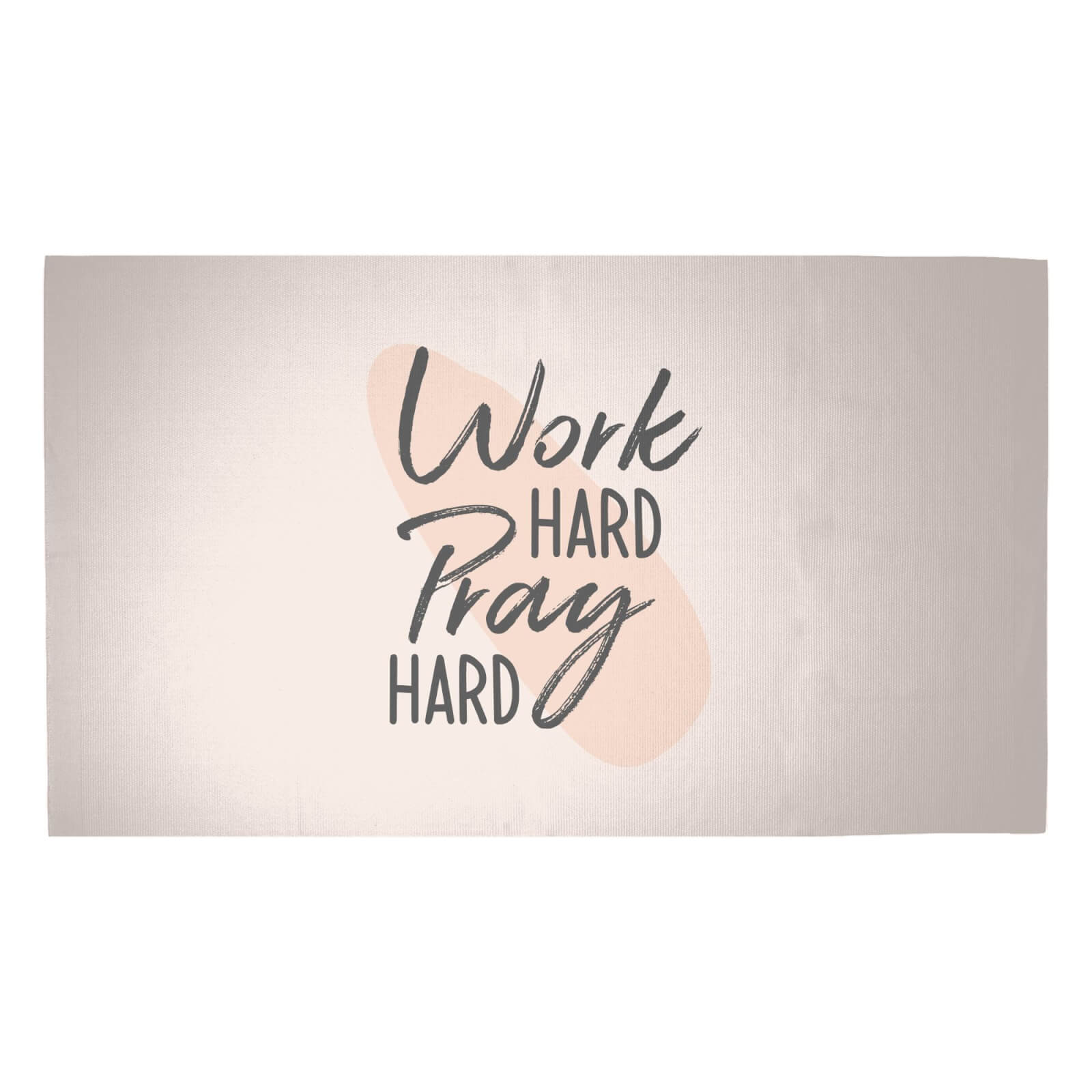 Work Hard Pray Hard Woven Rug - Medium