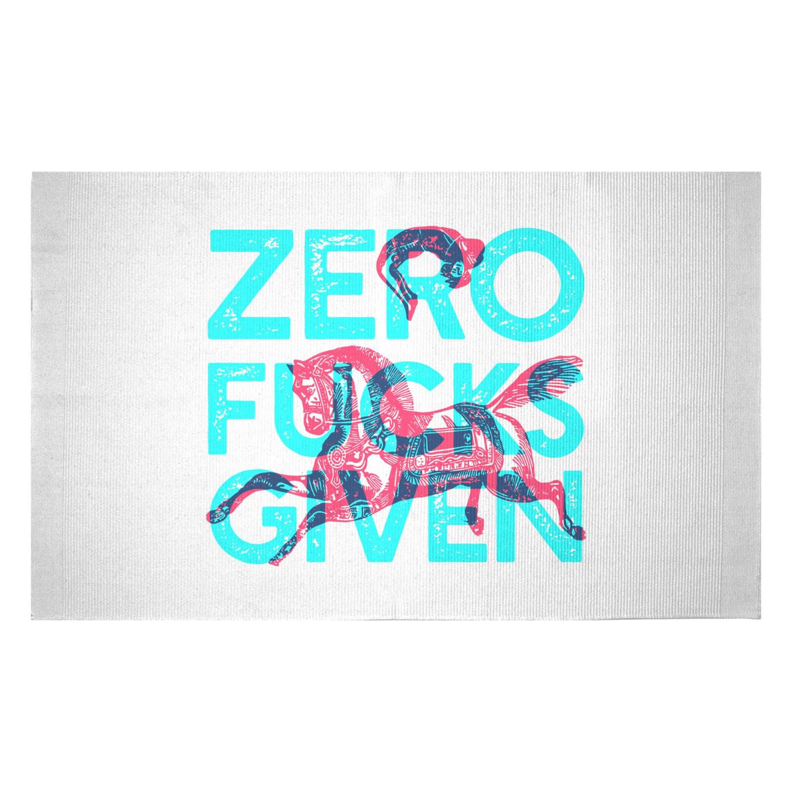 Zero Fuck Givens Woven Rug - Small