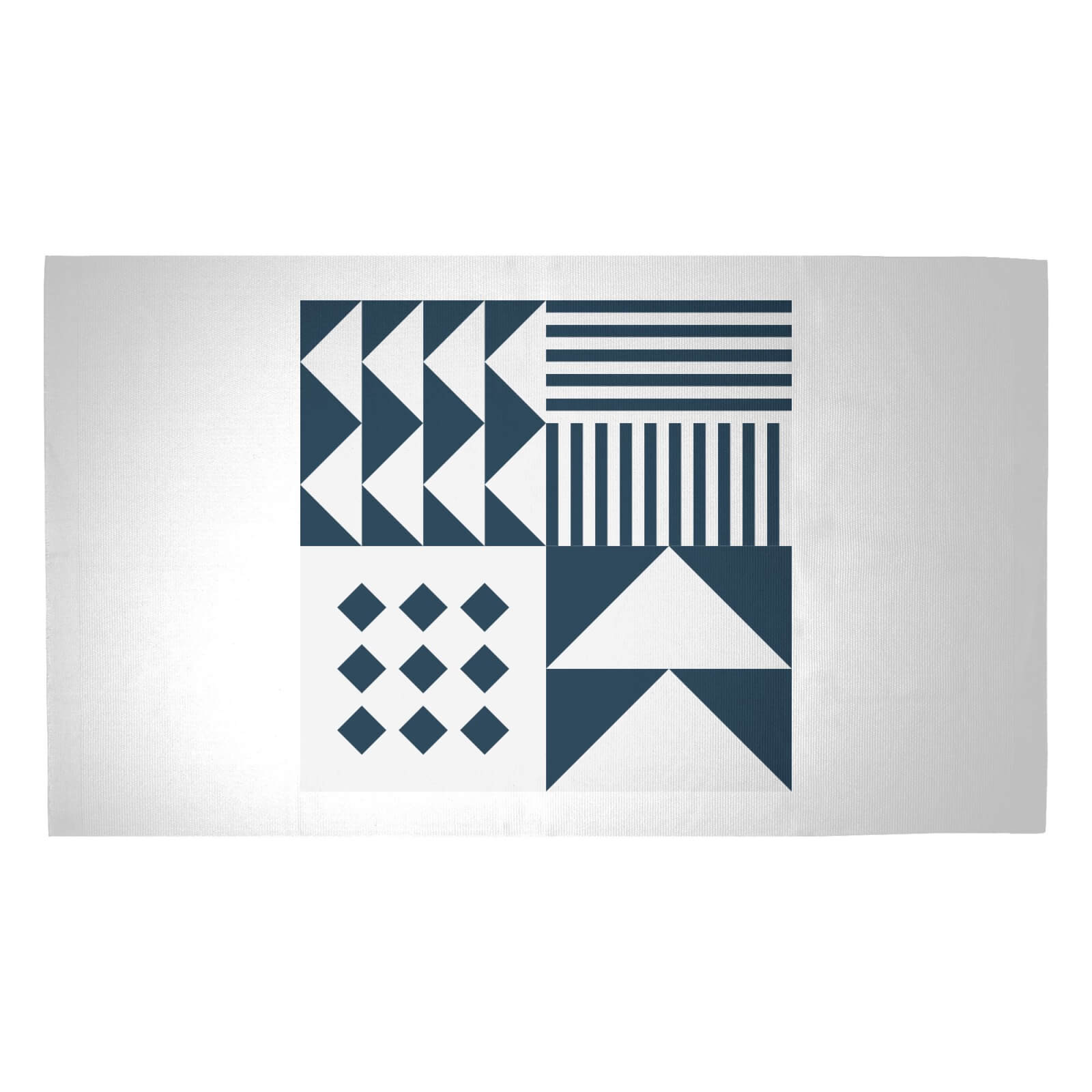 Geometric Retro Woven Rug - Medium