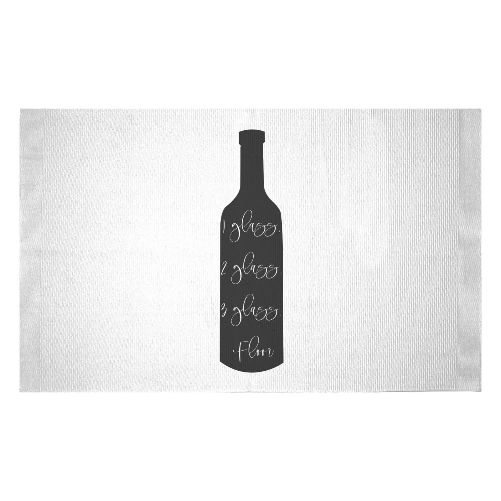 1 Glass, 2 Glass, 3 Glass, Floor. Woven Rug - Small