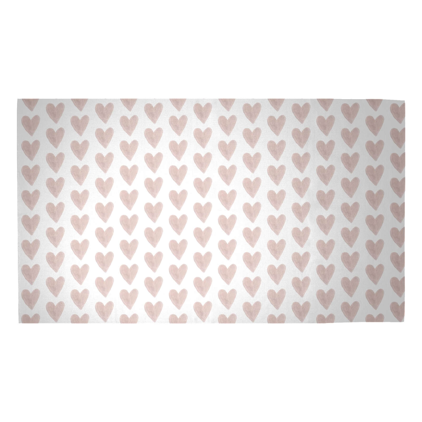 Pink Hearts Woven Rug - Medium