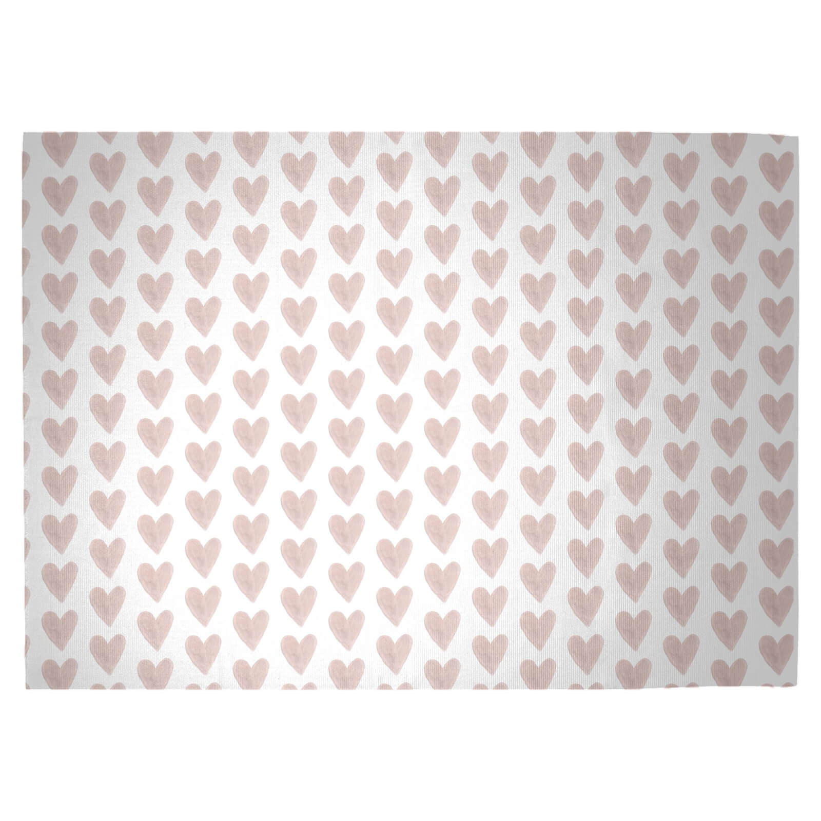 Pink Hearts Woven Rug - Large