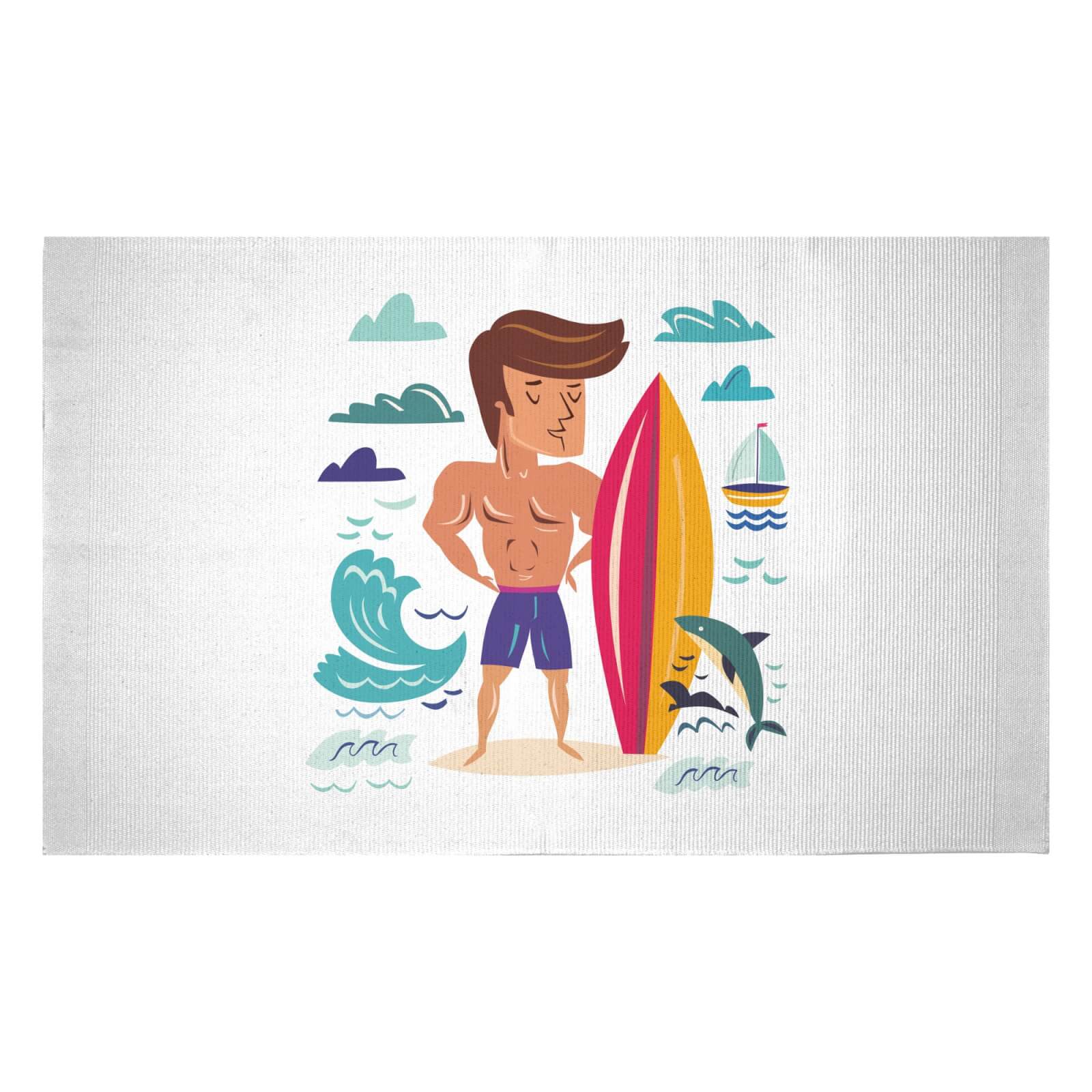 Surfer Boy Woven Rug - Small