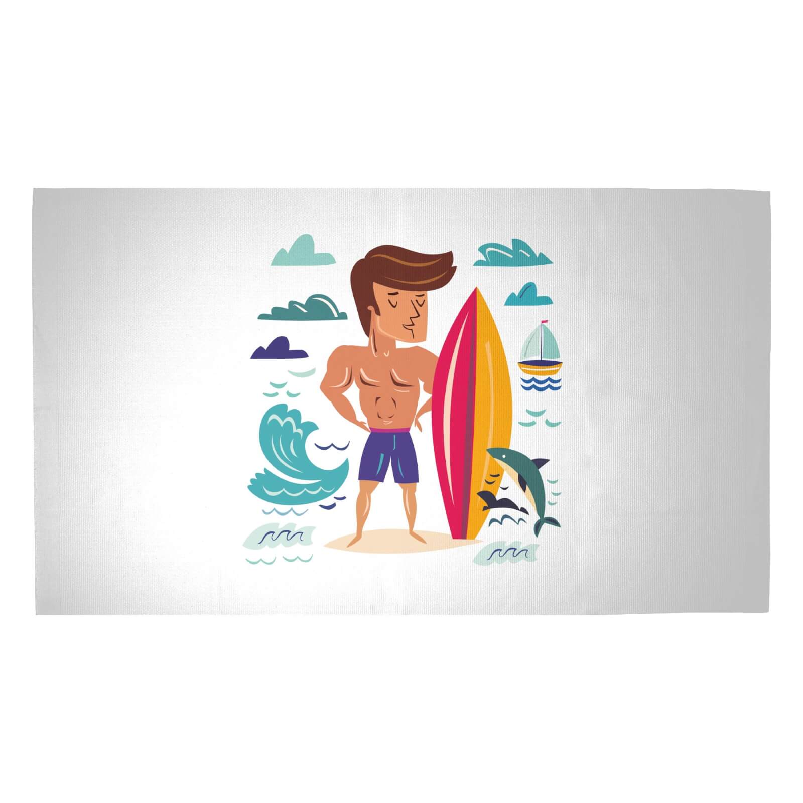 Surfer Boy Woven Rug - Medium