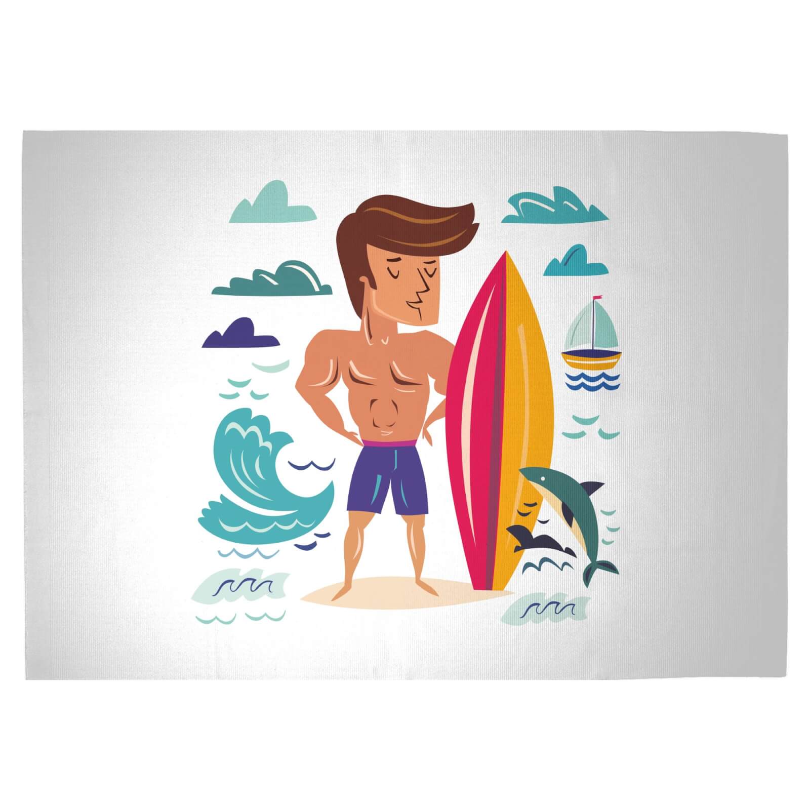 Surfer Boy Woven Rug - Large