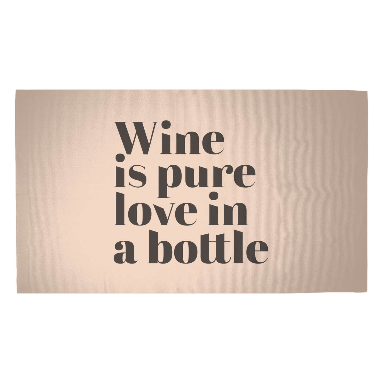 Wine Is Pure Love In A Bottle Woven Rug - Medium