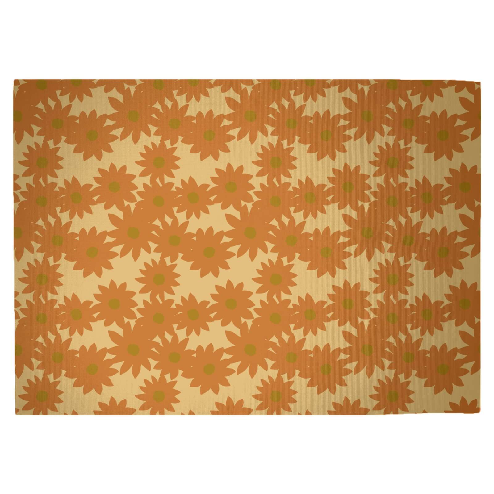 Fuzzy Flowers Woven Rug - Large
