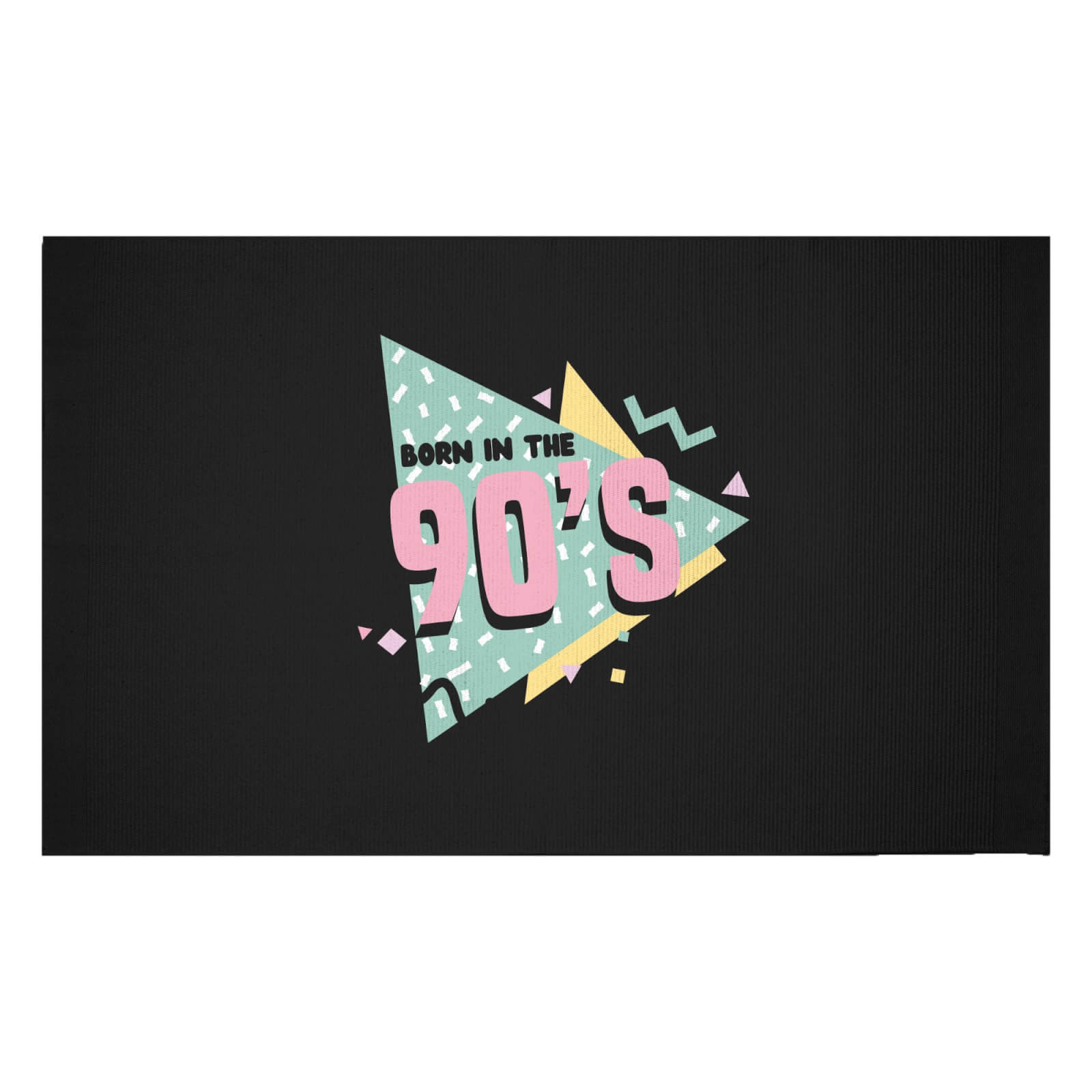 Born In The 90s Graphic Woven Rug - Small