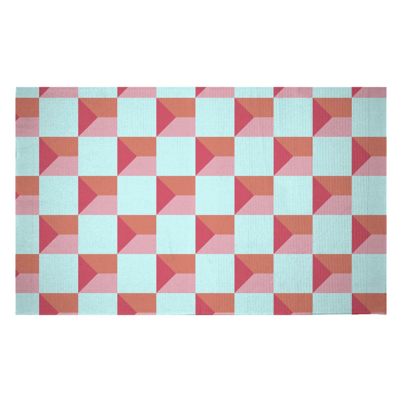 Colourful Check Woven Rug - Small