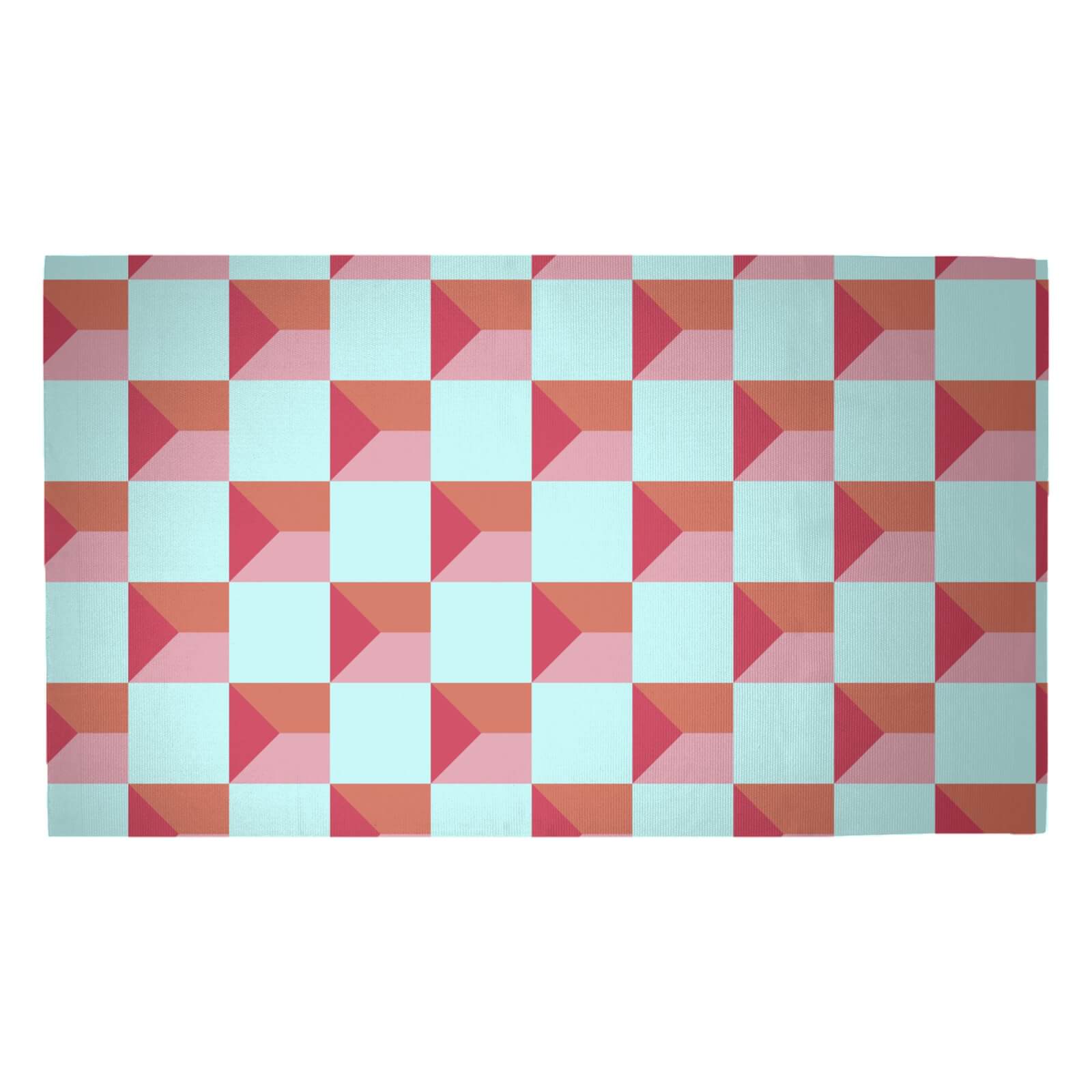 Colourful Check Woven Rug - Medium