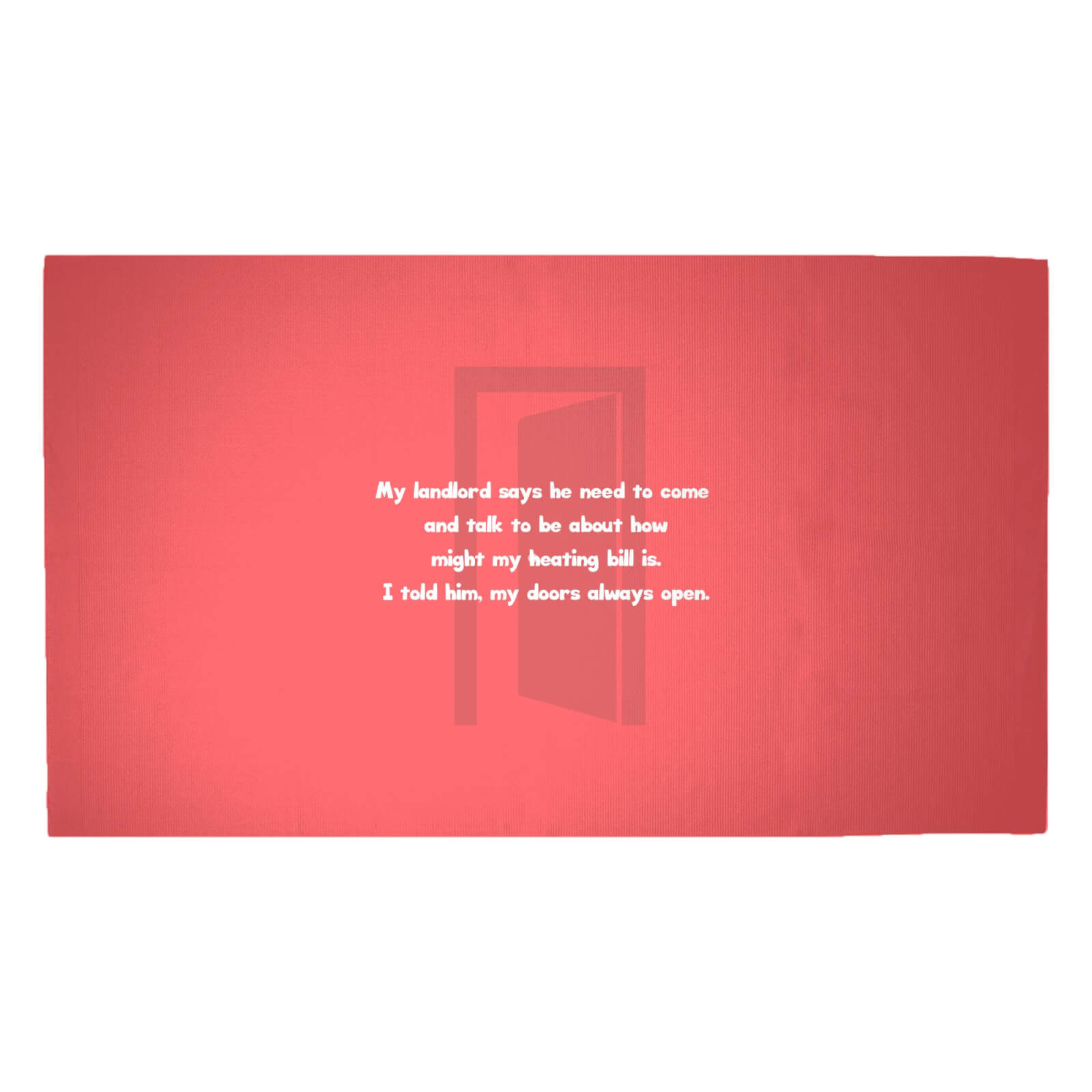 Door Open Joke Woven Rug - Medium