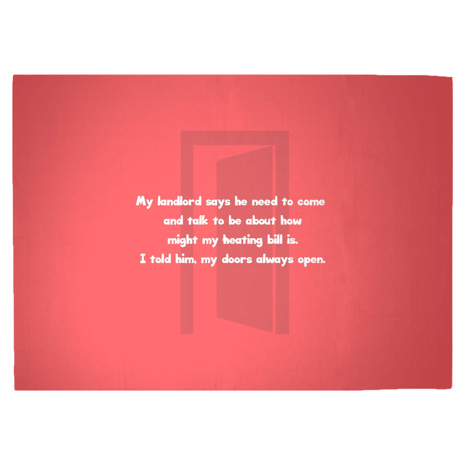 Door Open Joke Woven Rug - Large