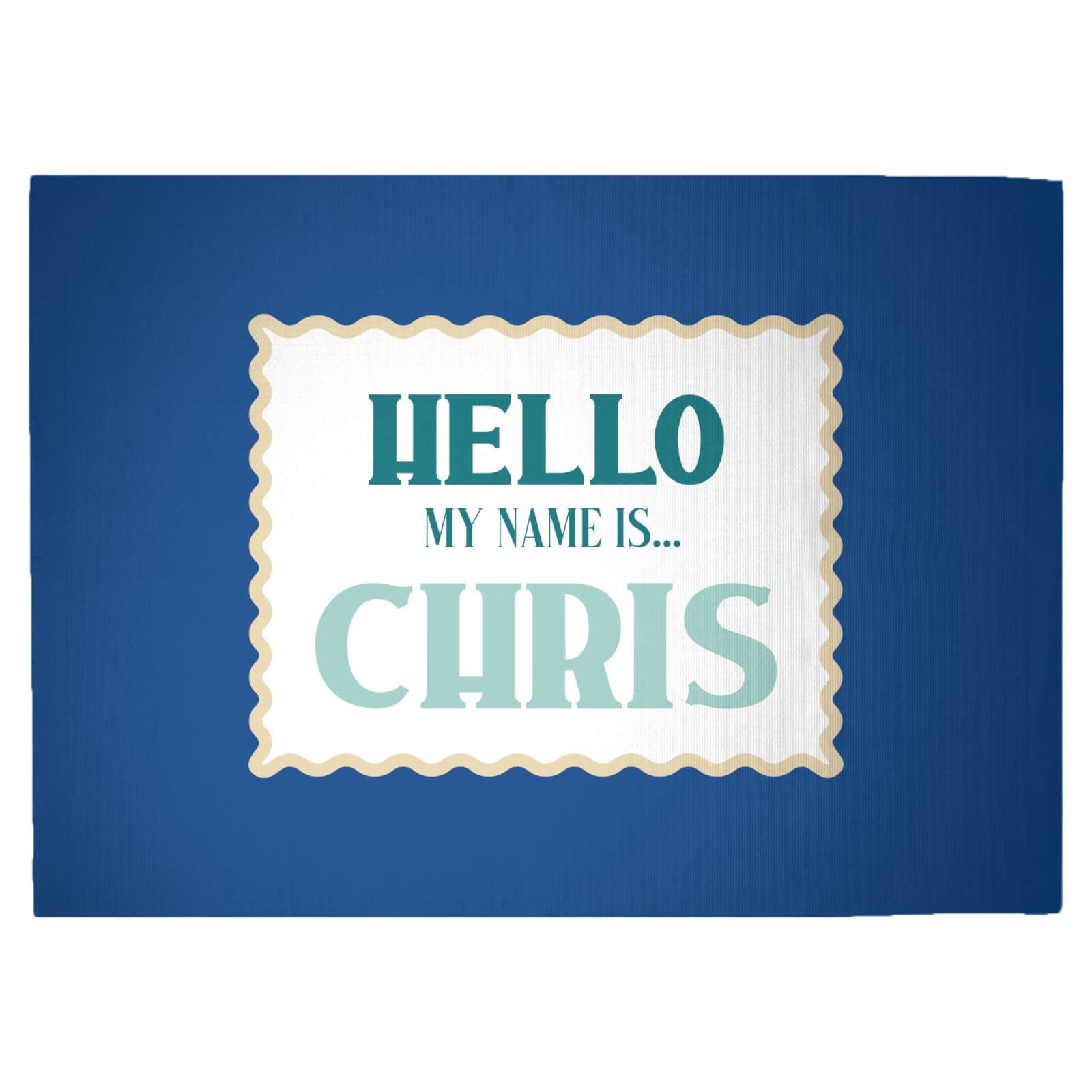 Hello, My Name Is Chris Woven Rug - Large