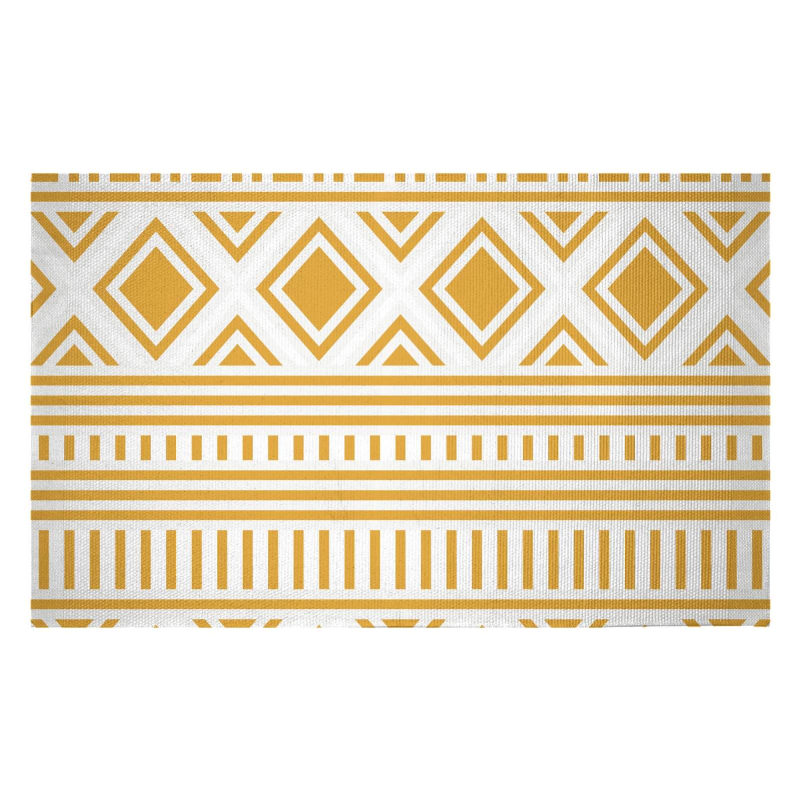 Aztec Pattern Woven Rug - Small