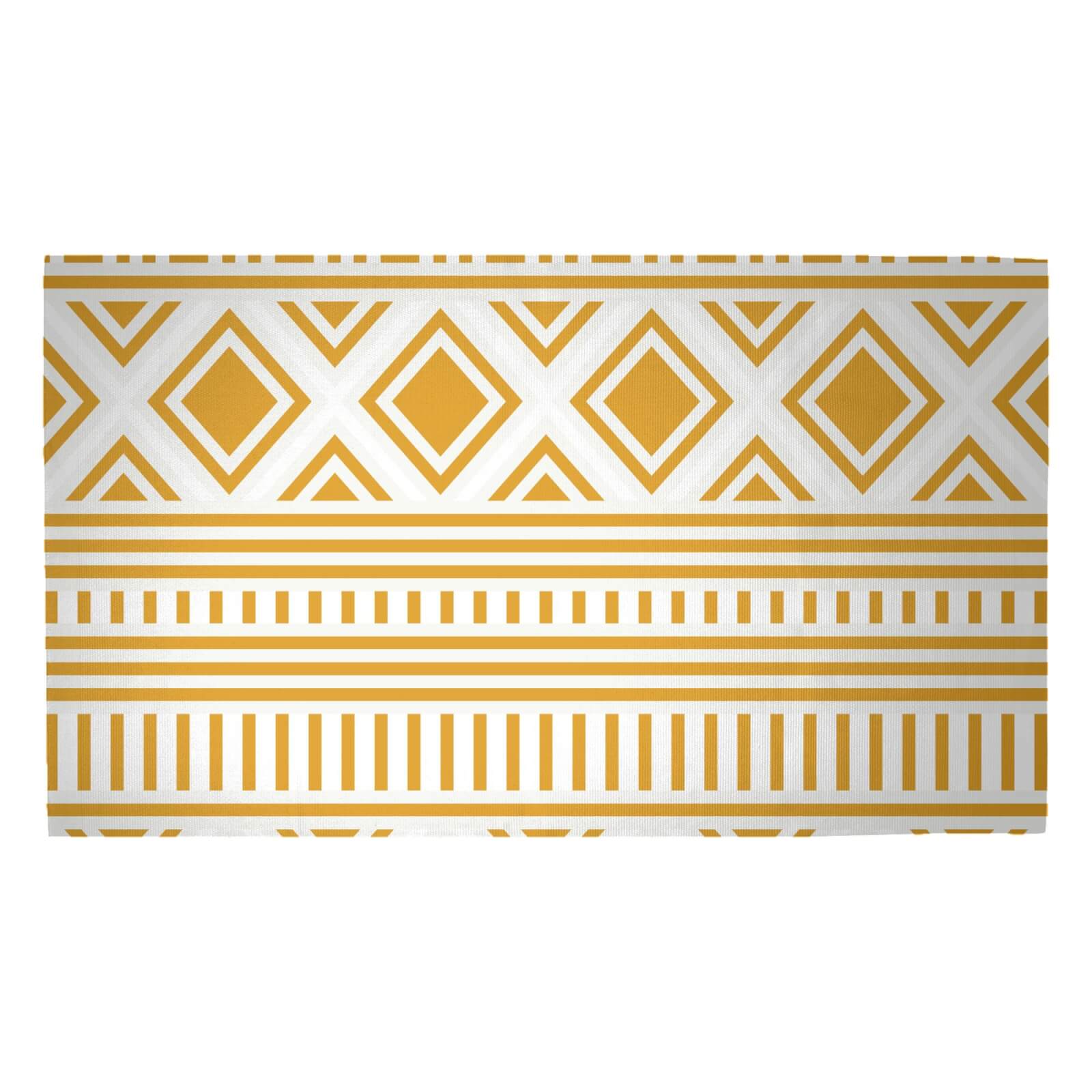 Aztec Pattern Woven Rug - Medium