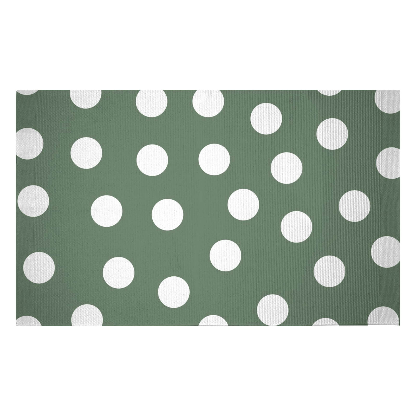Khaki Polka Dots Woven Rug - Small