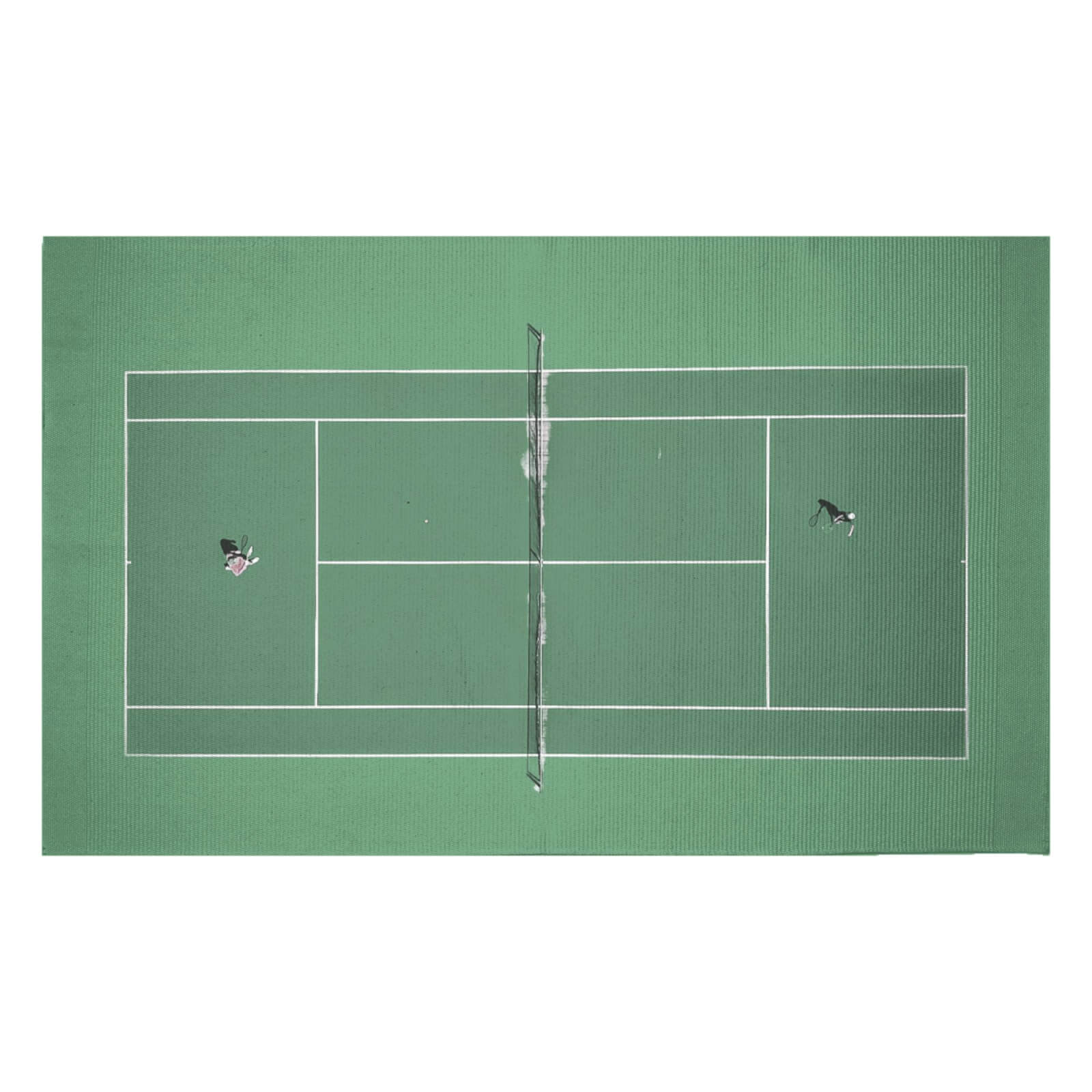 Green Court Woven Rug - Small