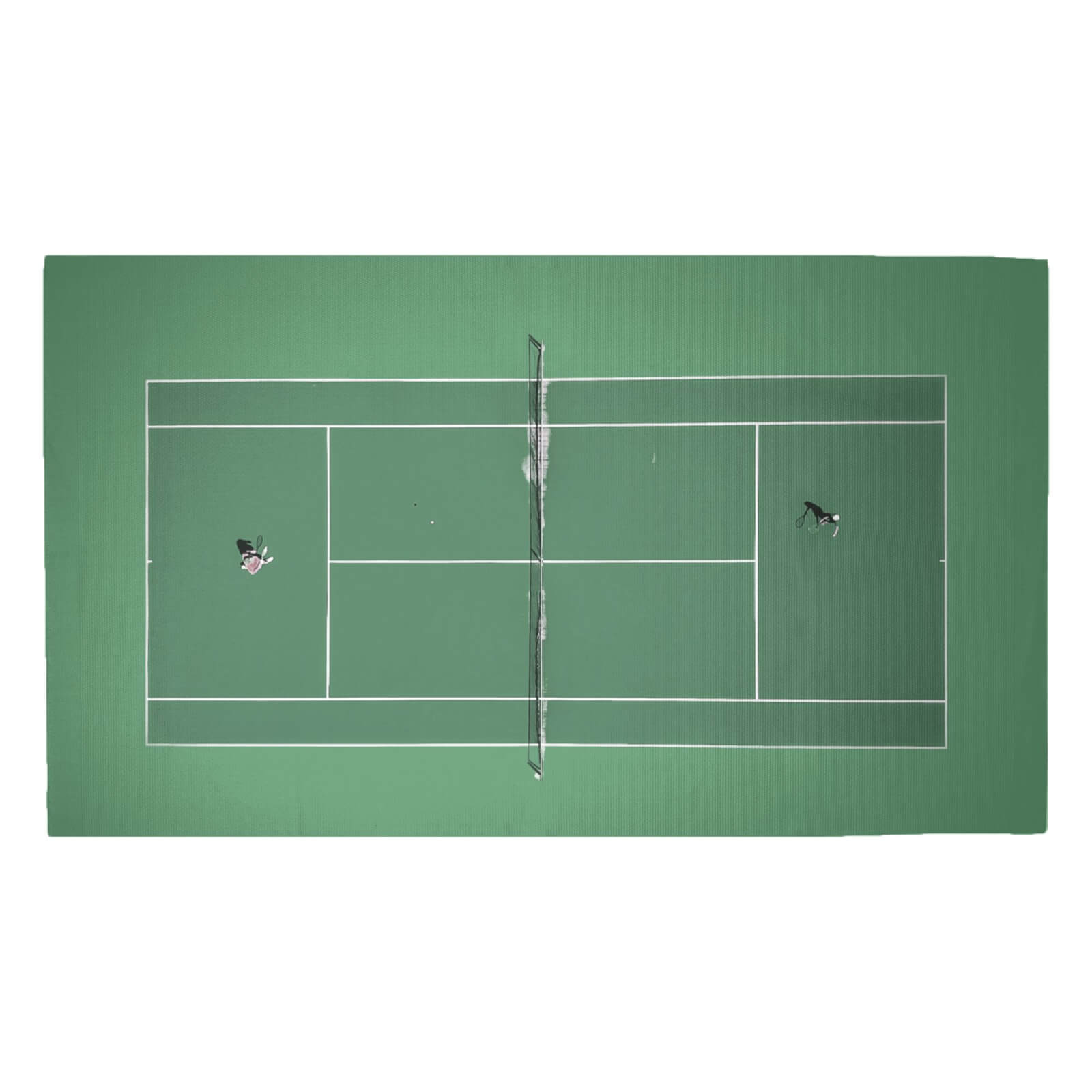 Green Court Woven Rug - Medium