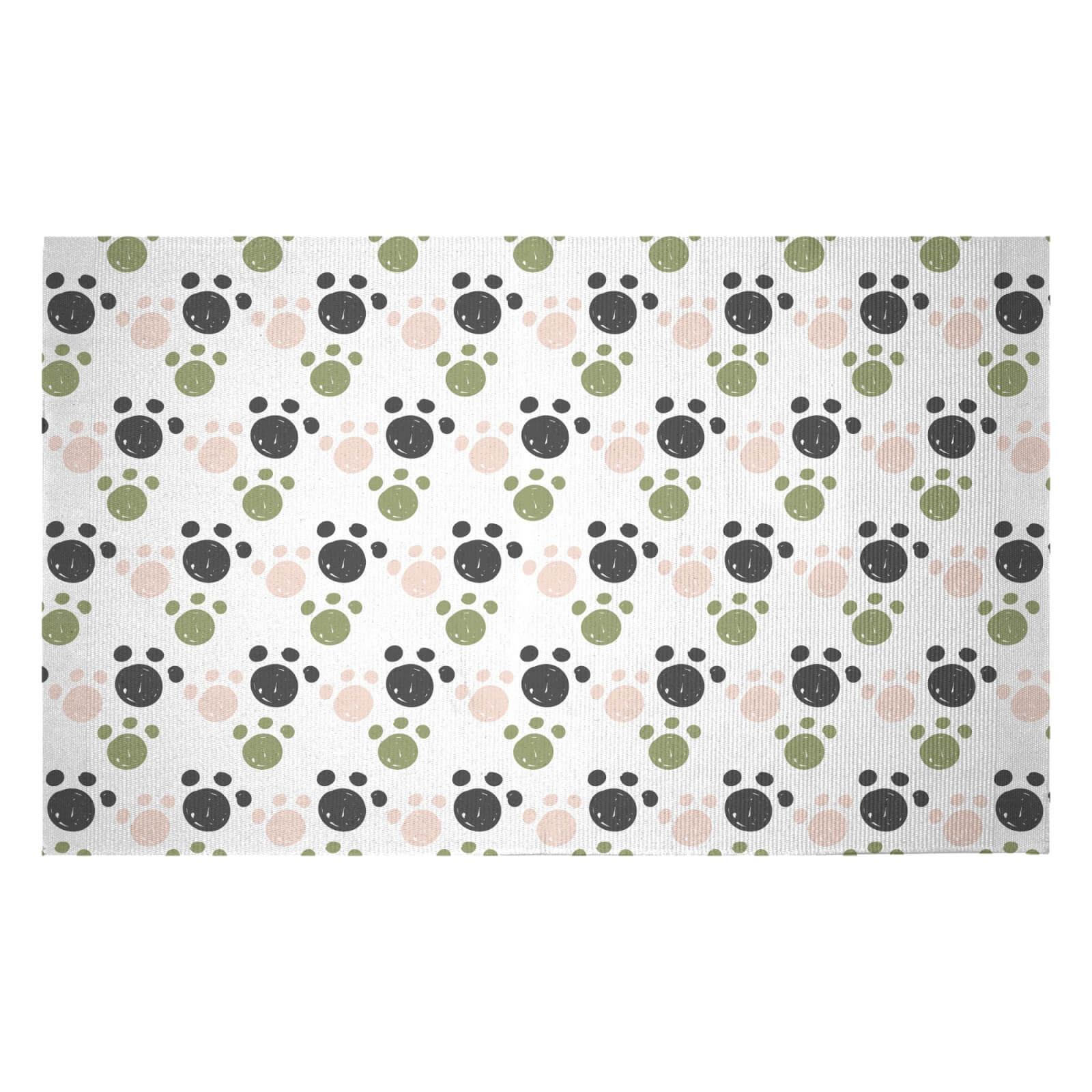 Paw Pattern Woven Rug - Small