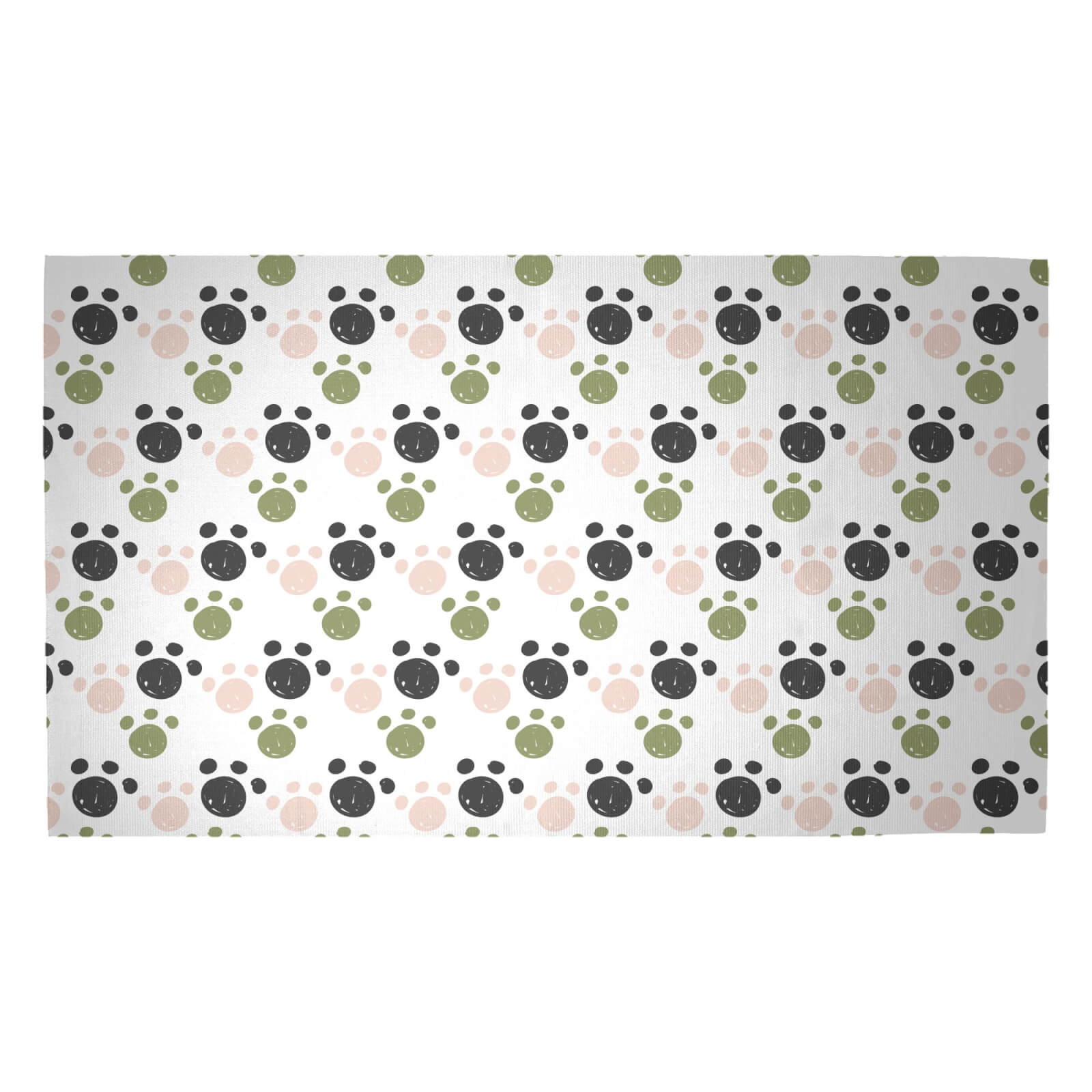 Paw Pattern Woven Rug - Medium