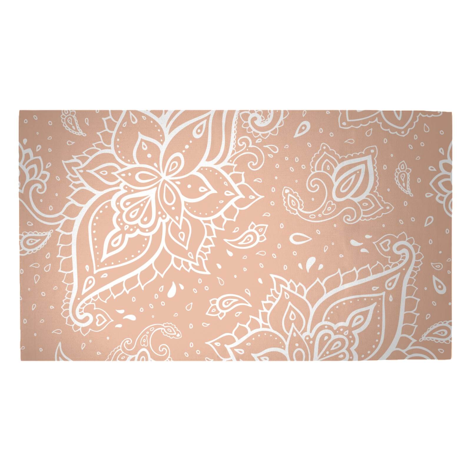 Beige Paisley Woven Rug - Medium