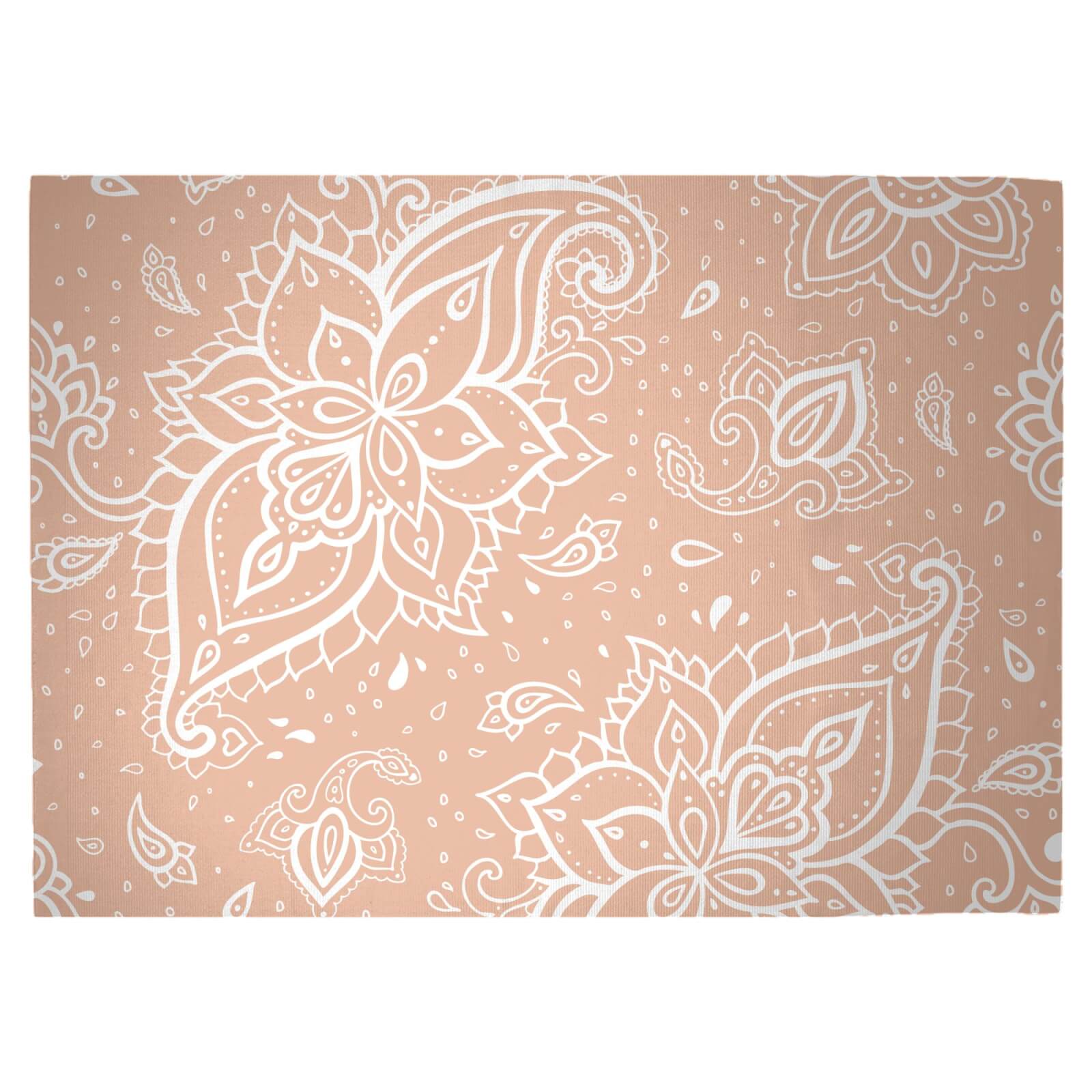 Beige Paisley Woven Rug - Large