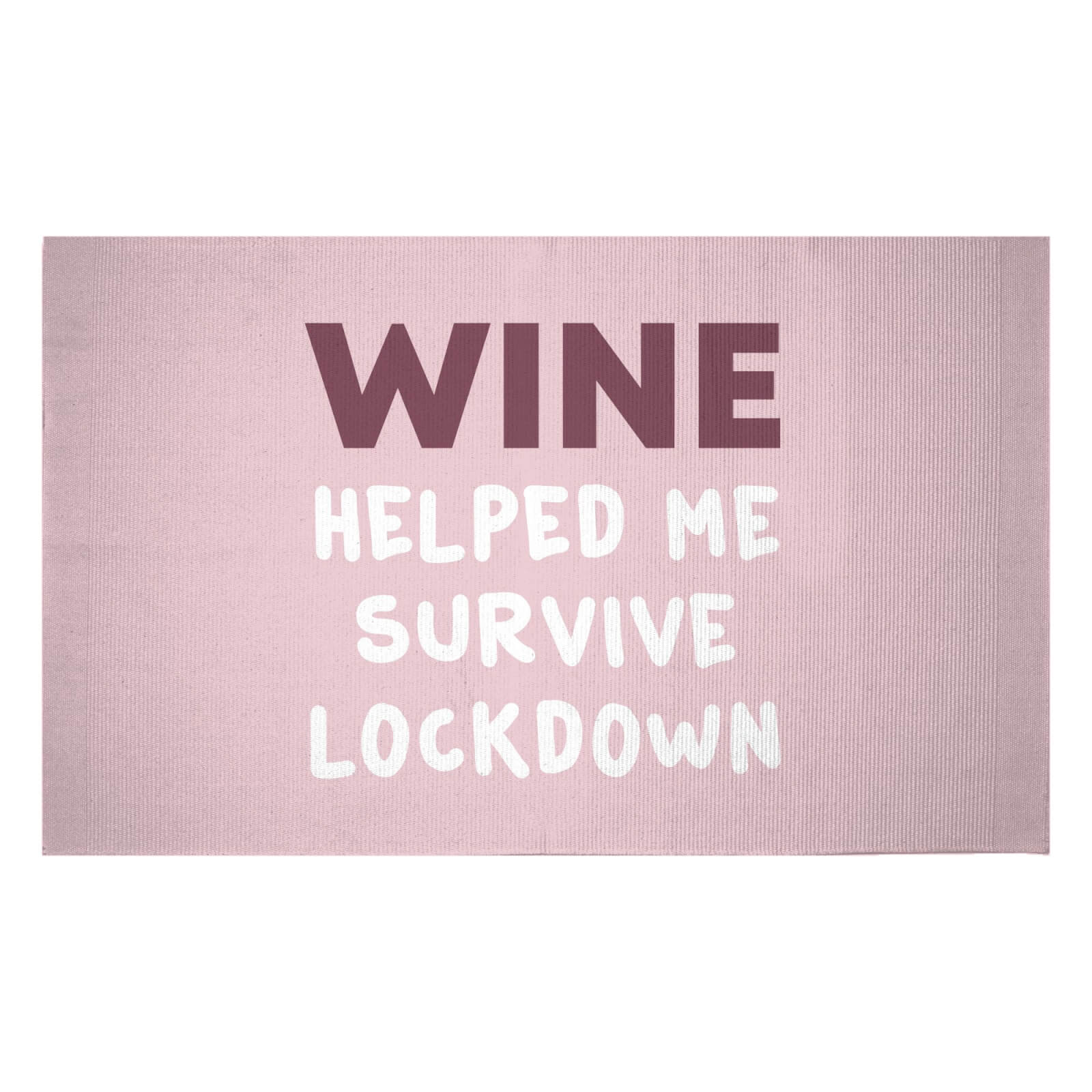 Wine Helped Me Survive Woven Rug - Small