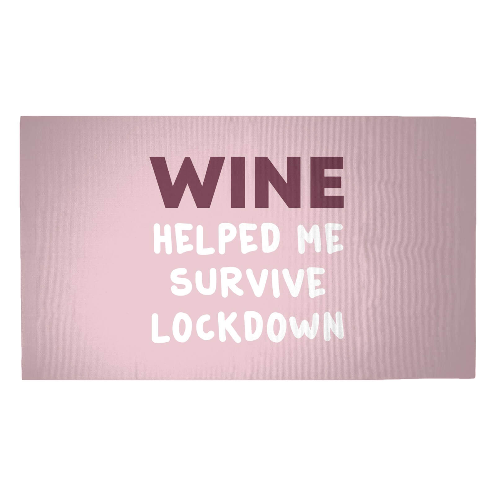 Wine Helped Me Survive Woven Rug - Medium