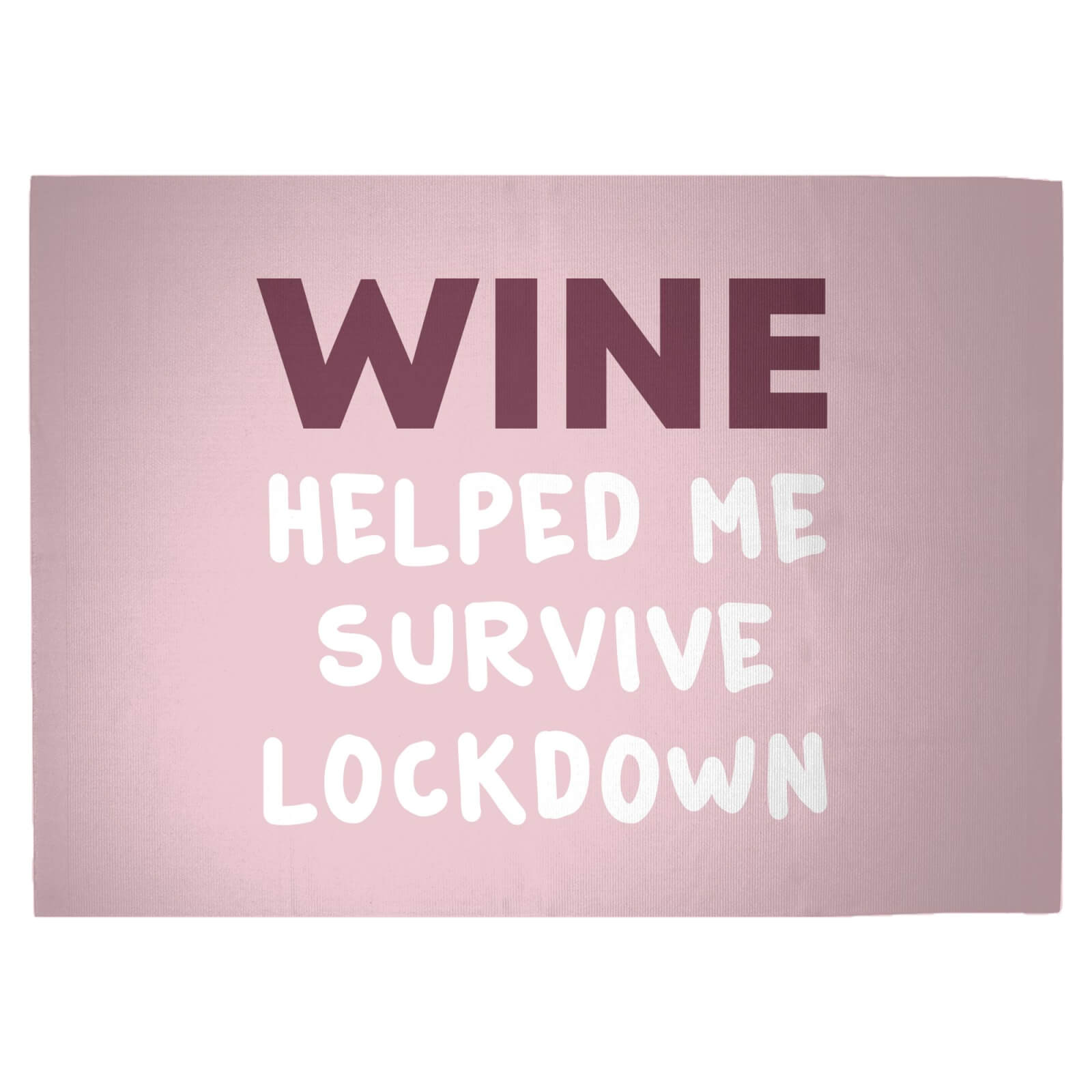 Wine Helped Me Survive Woven Rug - Large