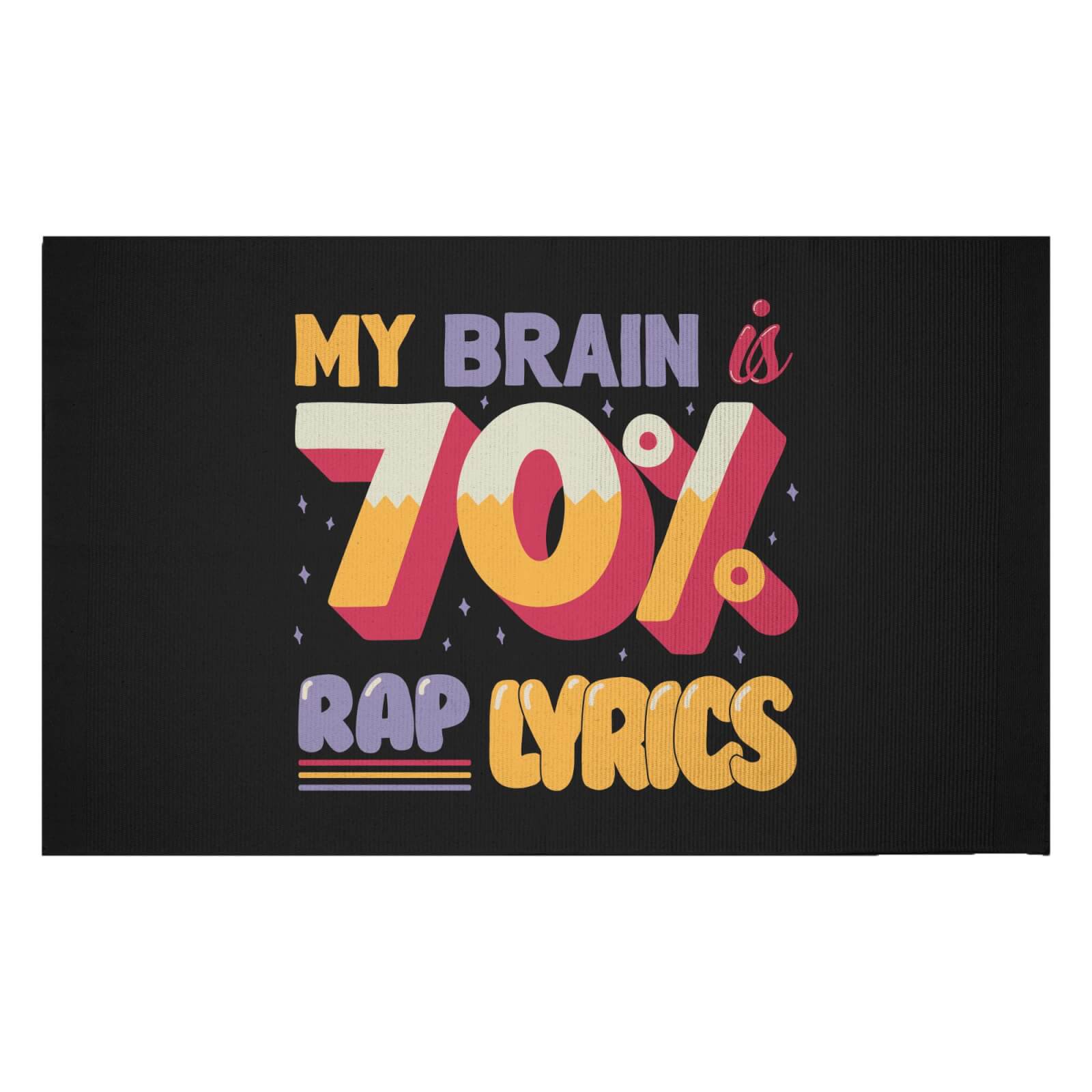 My Brain Is 70% Rap Lyrics Woven Rug - Small